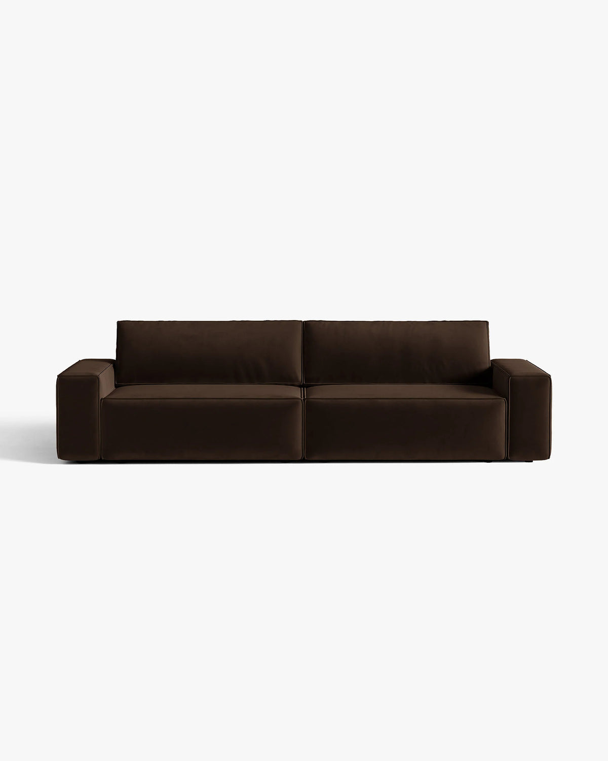 JODIE Chocolate Velvet 3-Seater Sofa with Sleeping Function