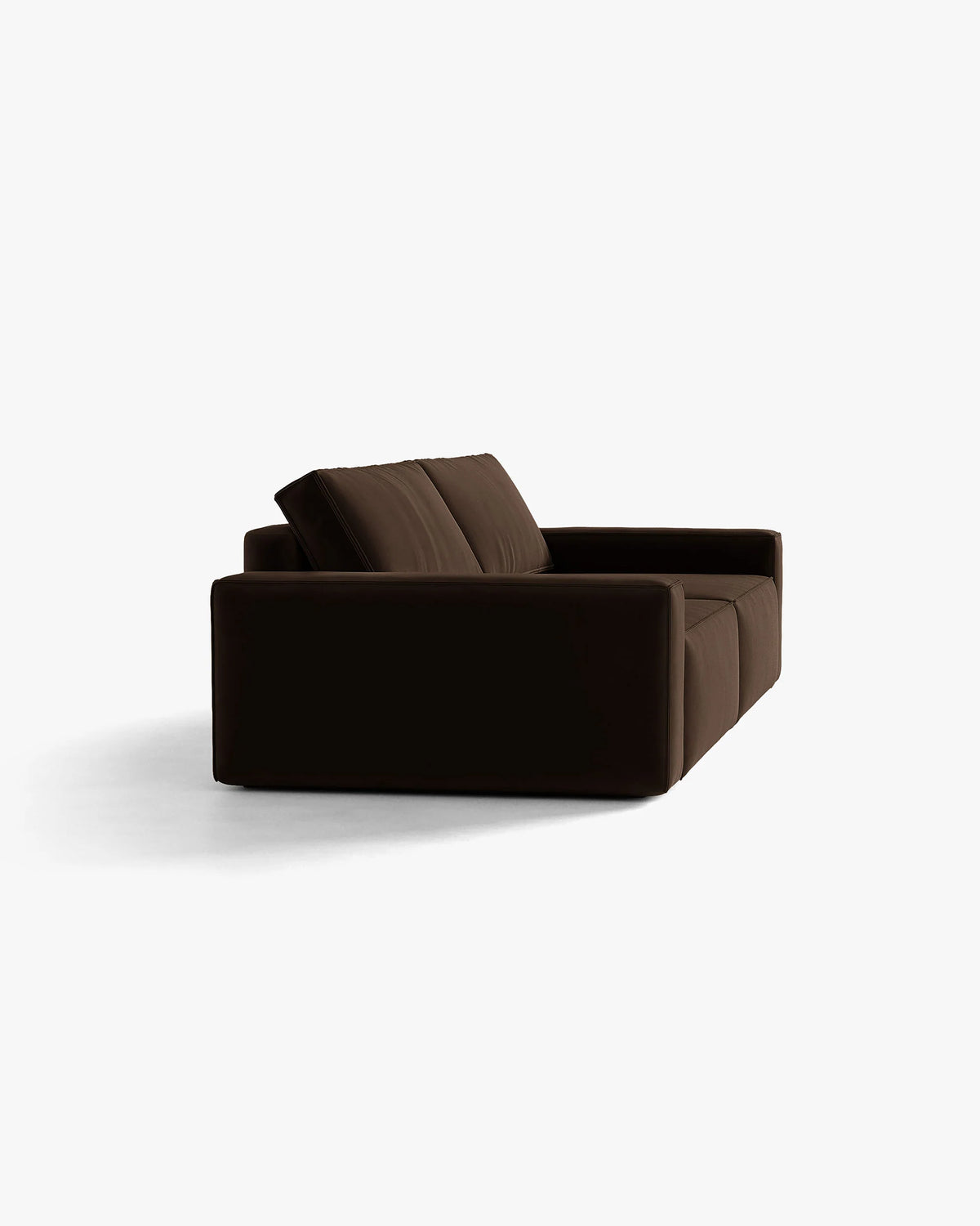 JODIE Chocolate Velvet 3-Seater Sofa with Sleeping Function