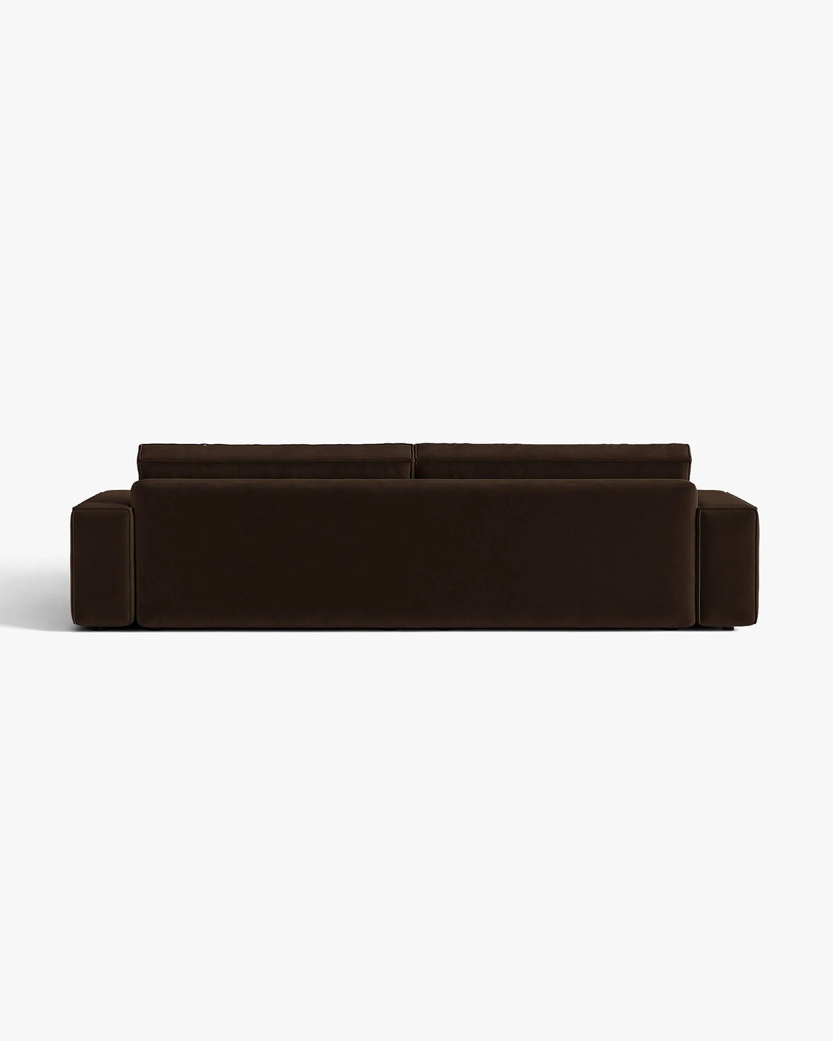 JODIE Chocolate Velvet 3-Seater Sofa with Sleeping Function