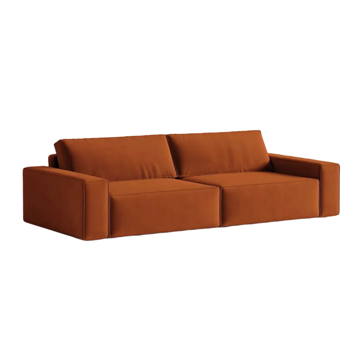 JODIE Brick Velvet 3-Seater Sofa with Sleeping Function
