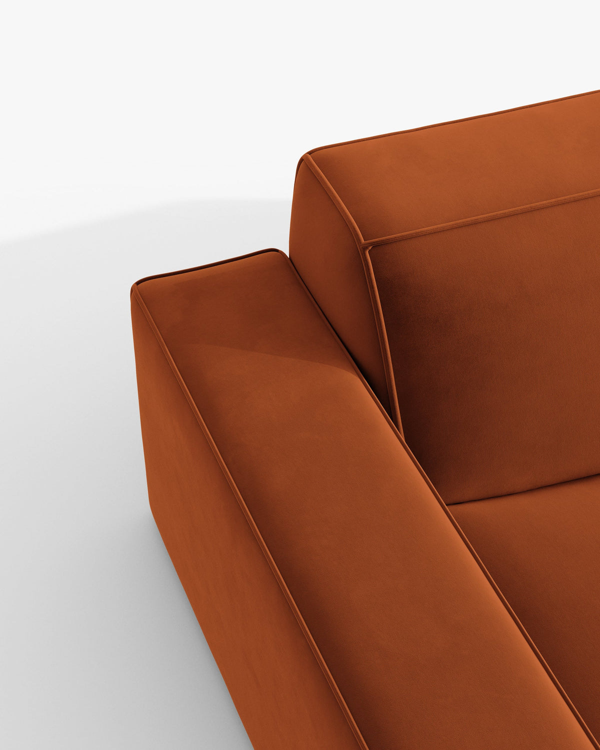 JODIE Brick Velvet 3-Seater Sofa with Sleeping Function