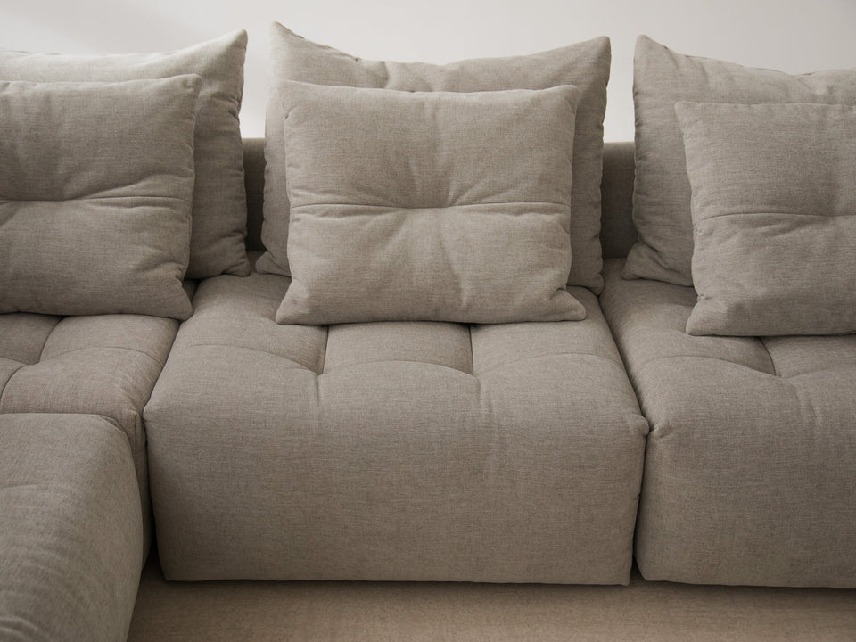 Velvet Modular Sofa, "Bloom", 3 Seats, Light Brown, 232x106x95
Made in Europe