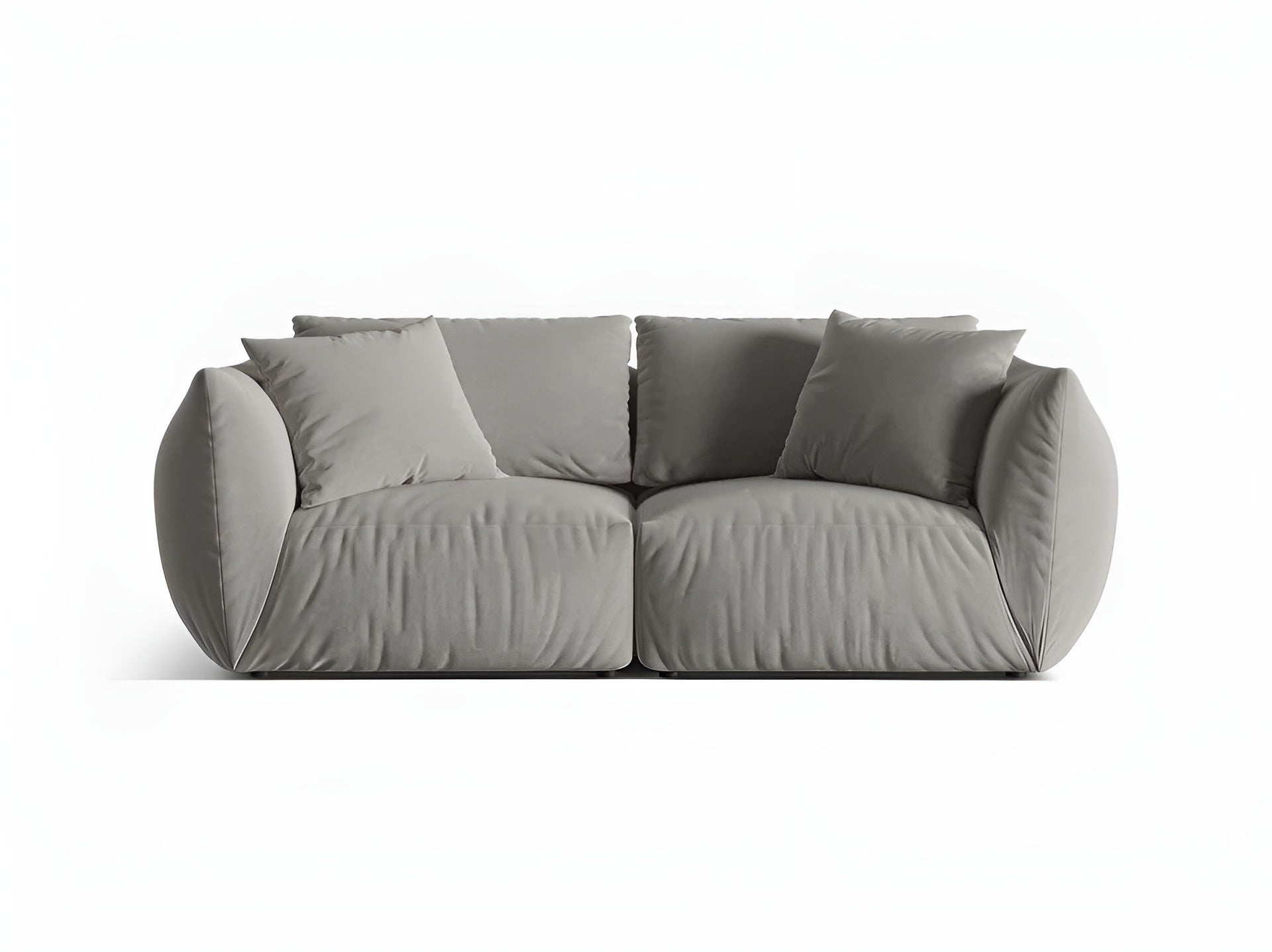 CHRIS gray velvet 3-seater sofa