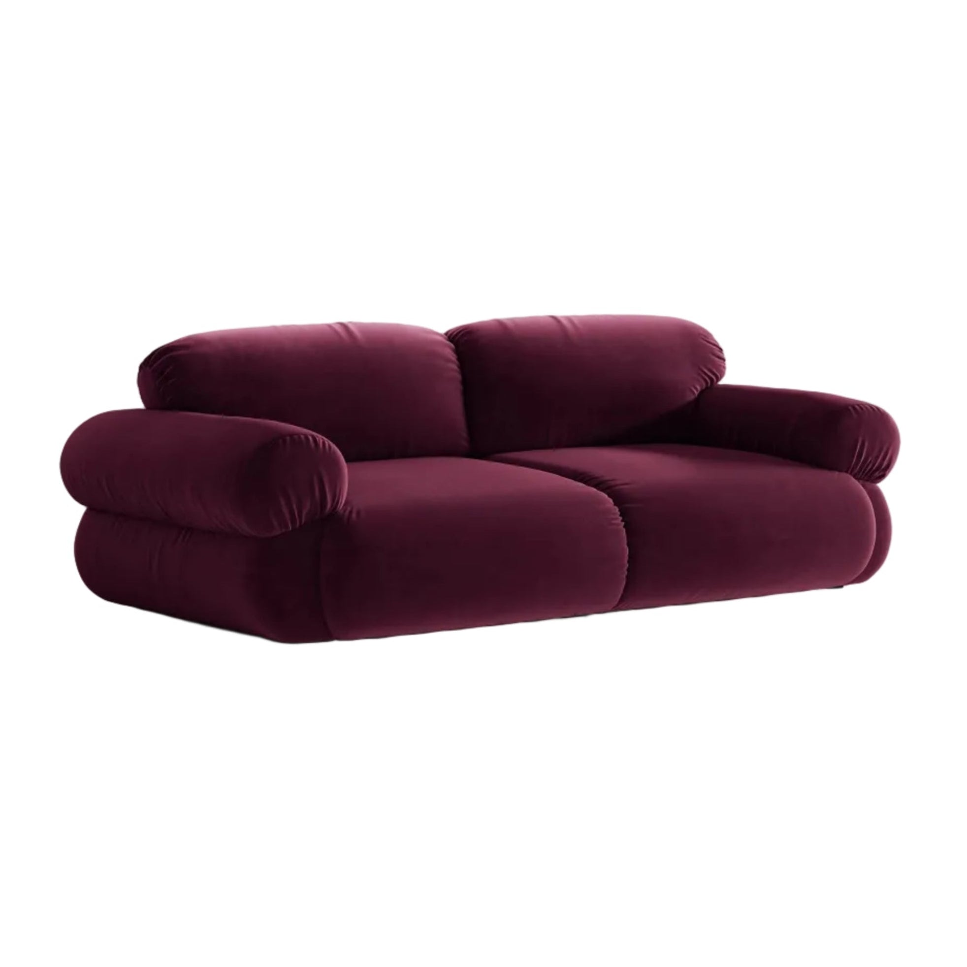 3-Seater Velvet Sofa OPHELIA Burgundy