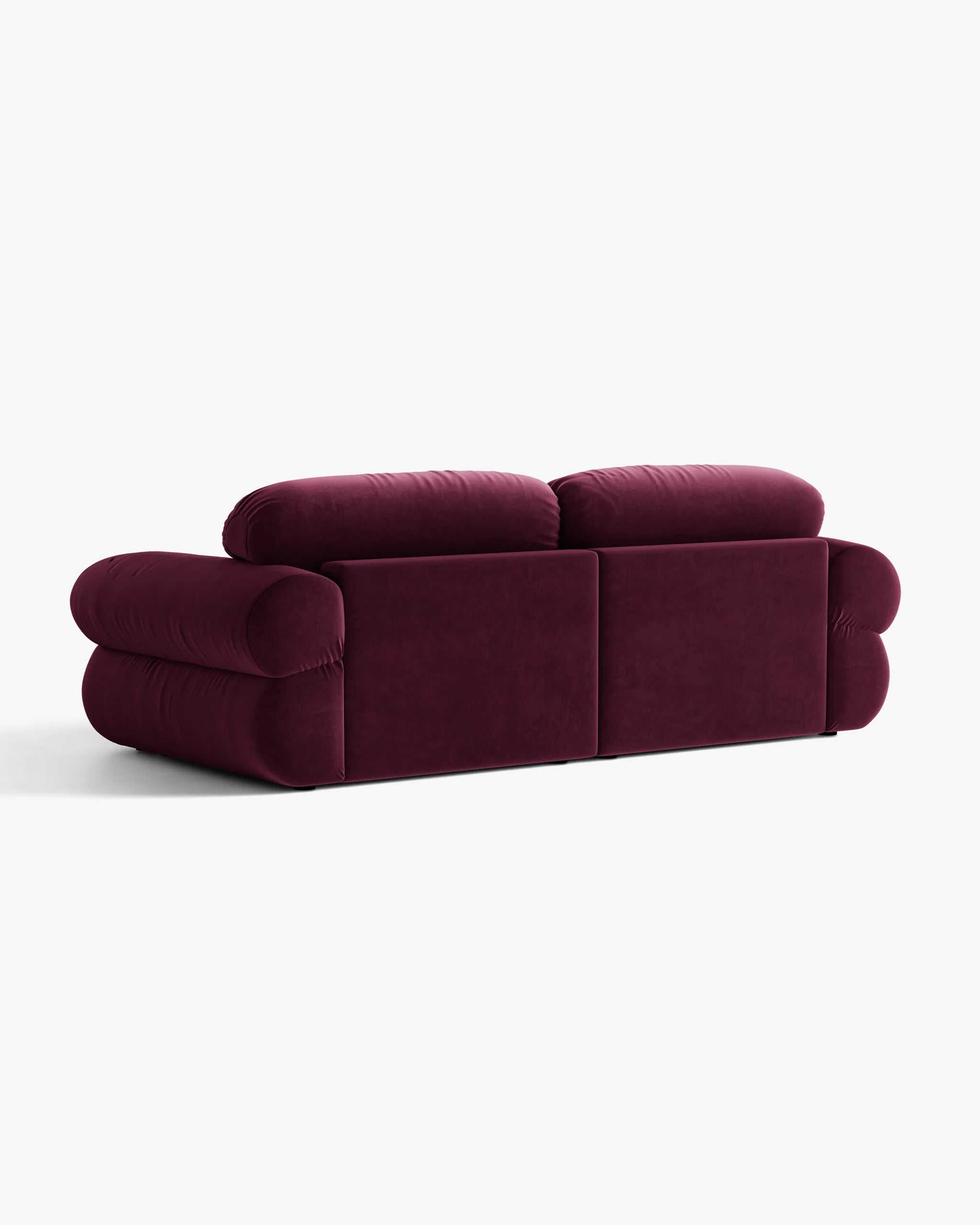 3-Seater Velvet Sofa OPHELIA Burgundy
