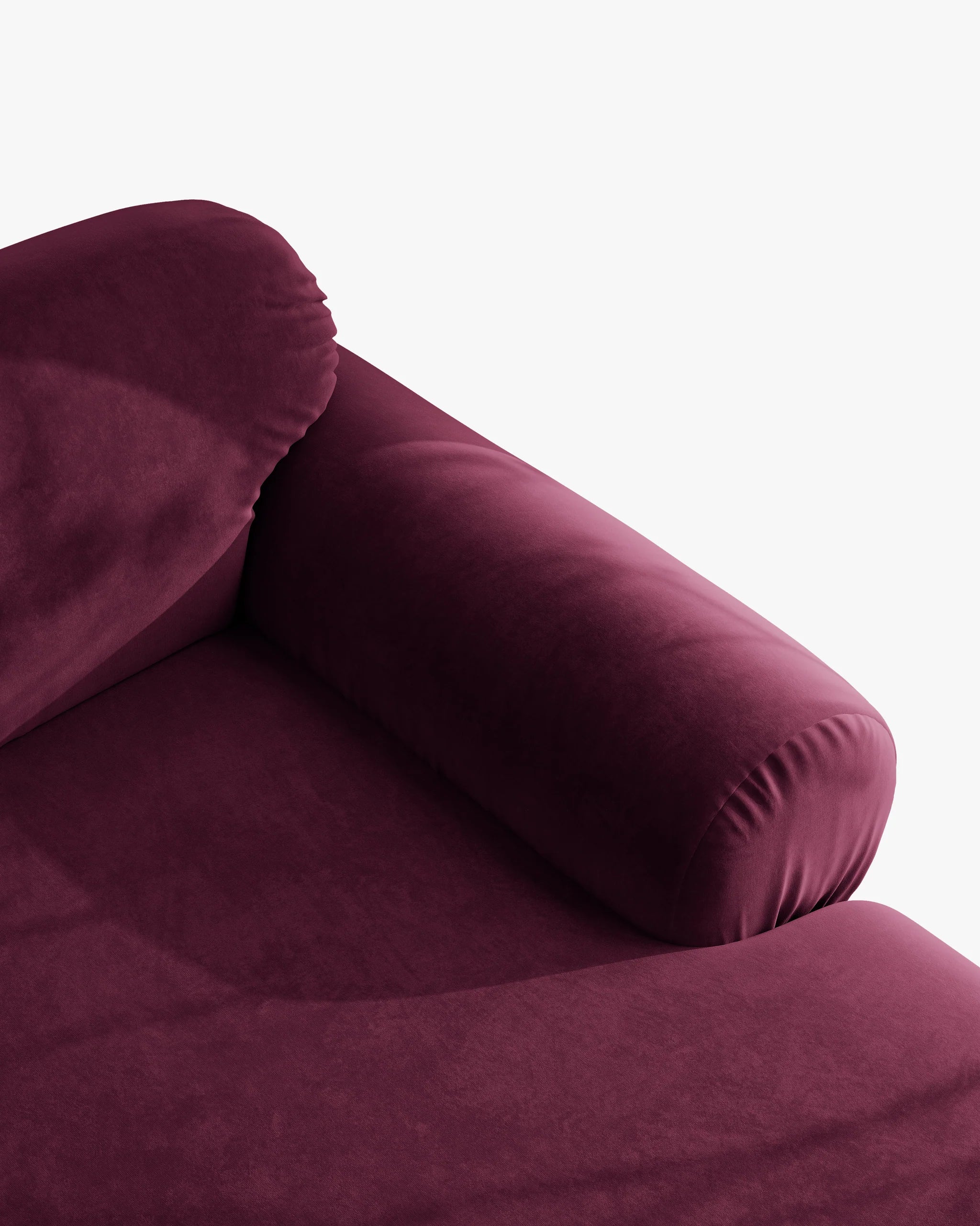 3-Seater Velvet Sofa OPHELIA Burgundy
