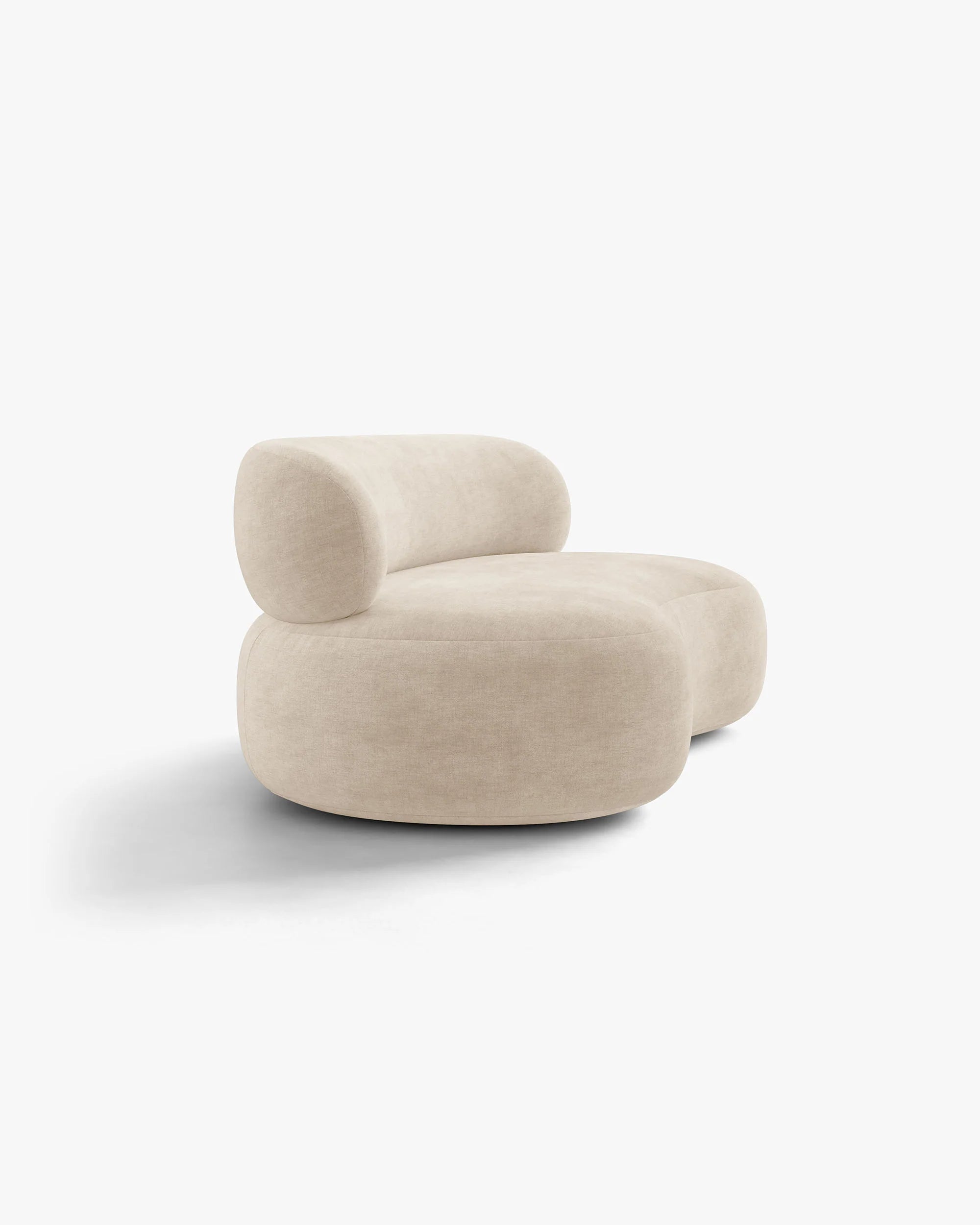 AURA 3-Seater Sofa in Light Beige Chenille