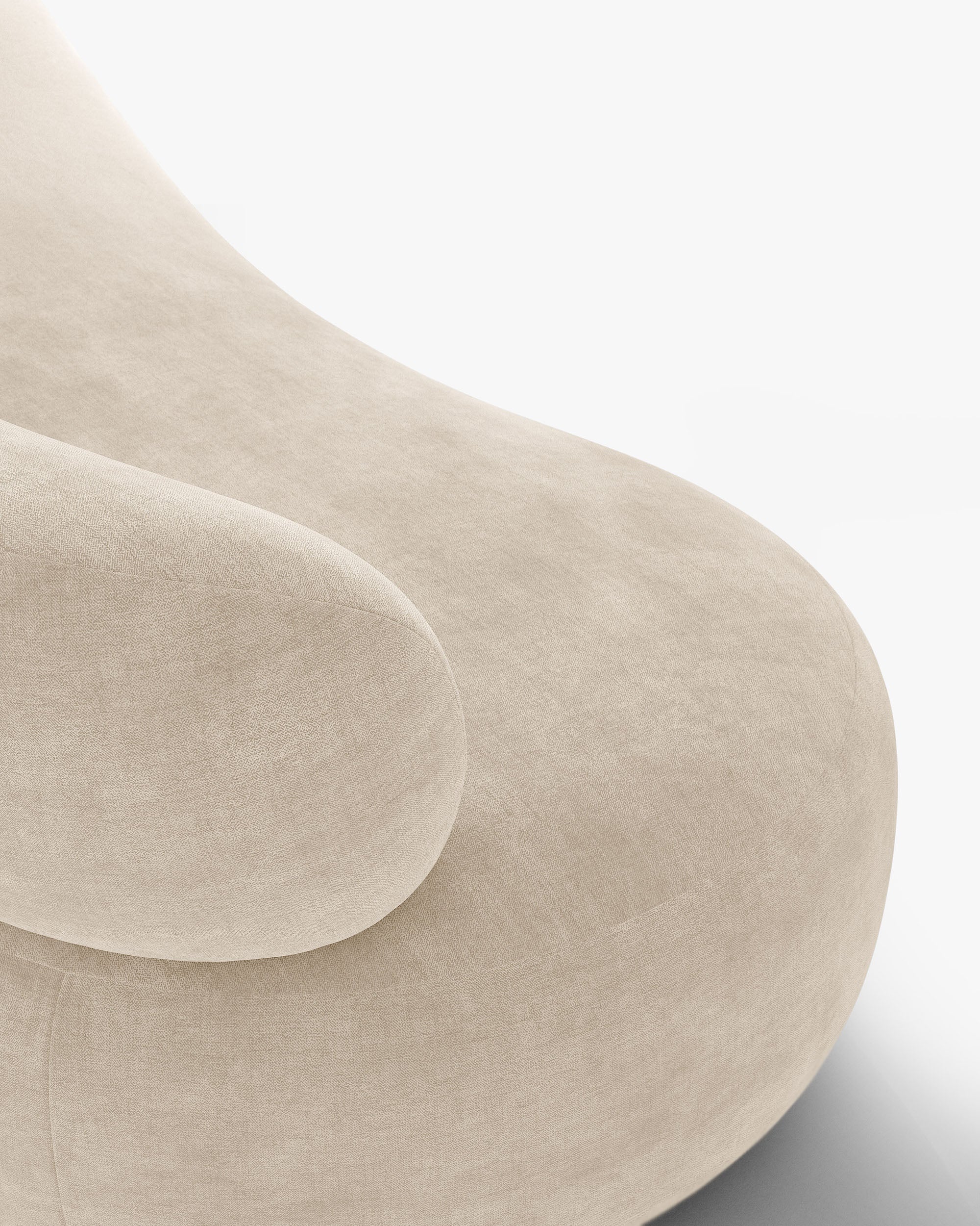 AURA 3-Seater Sofa in Light Beige Chenille