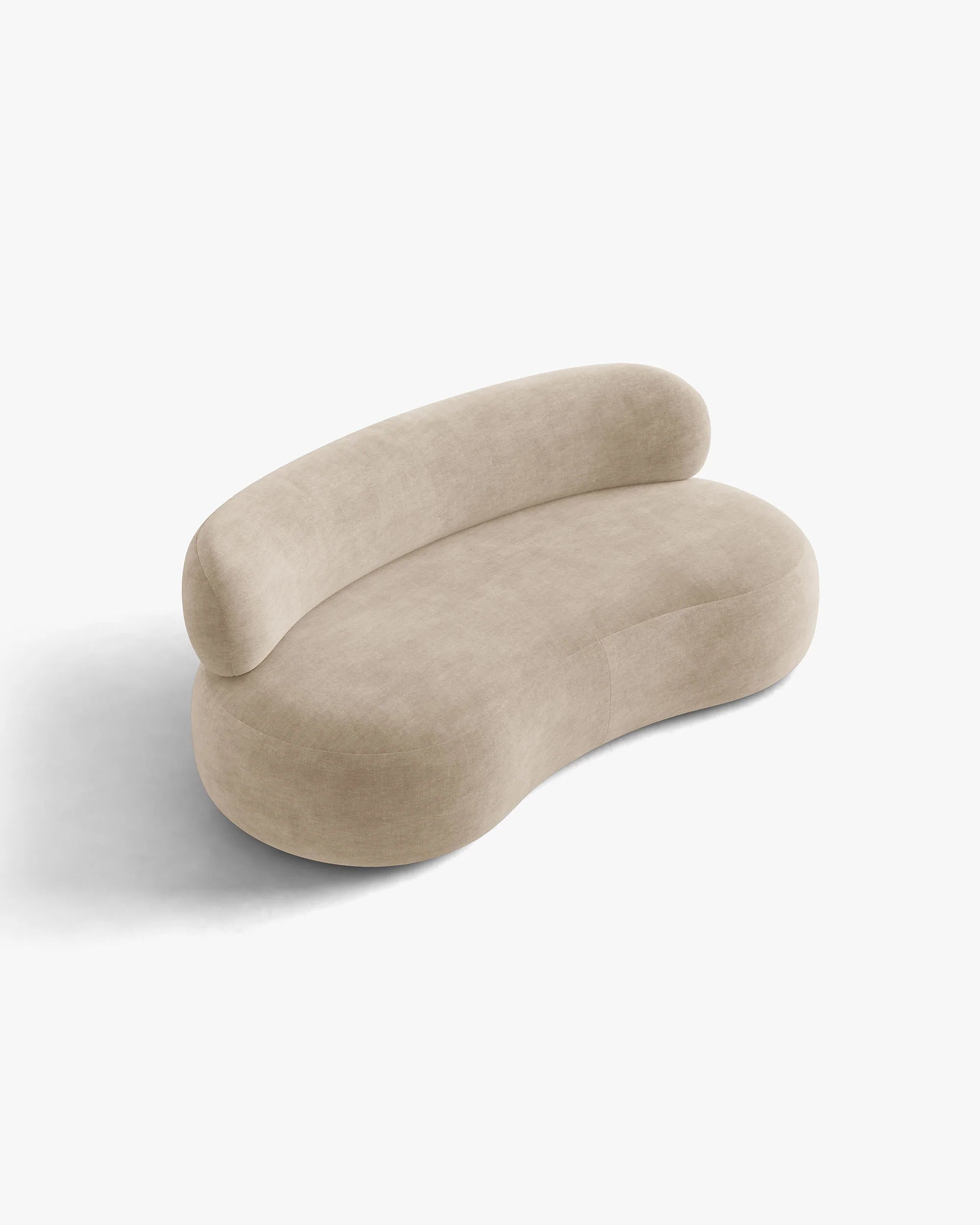 AURA Beige Chenille 3-Seater Sofa