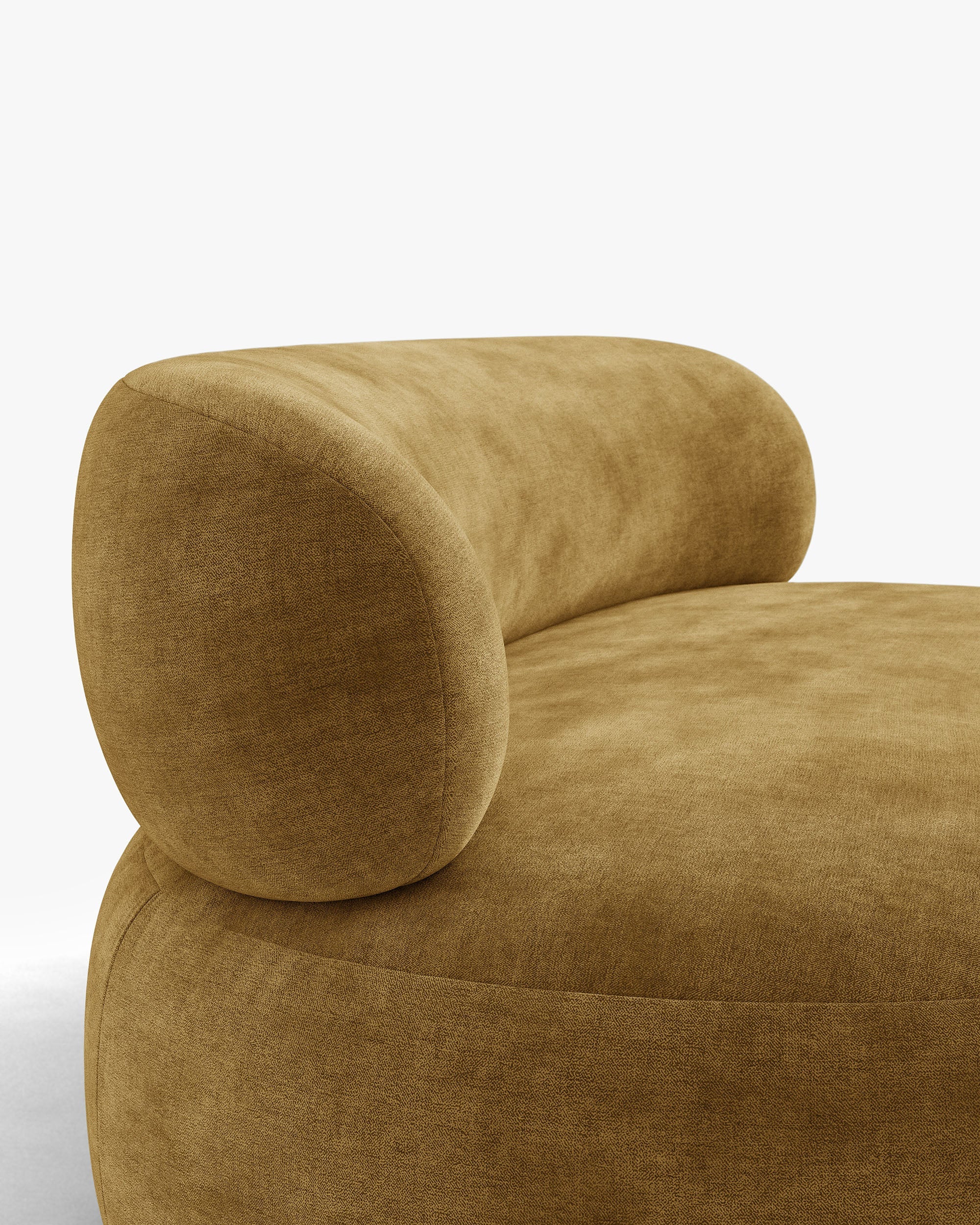AURA 3-Seater Sofa in Mustard Chenille