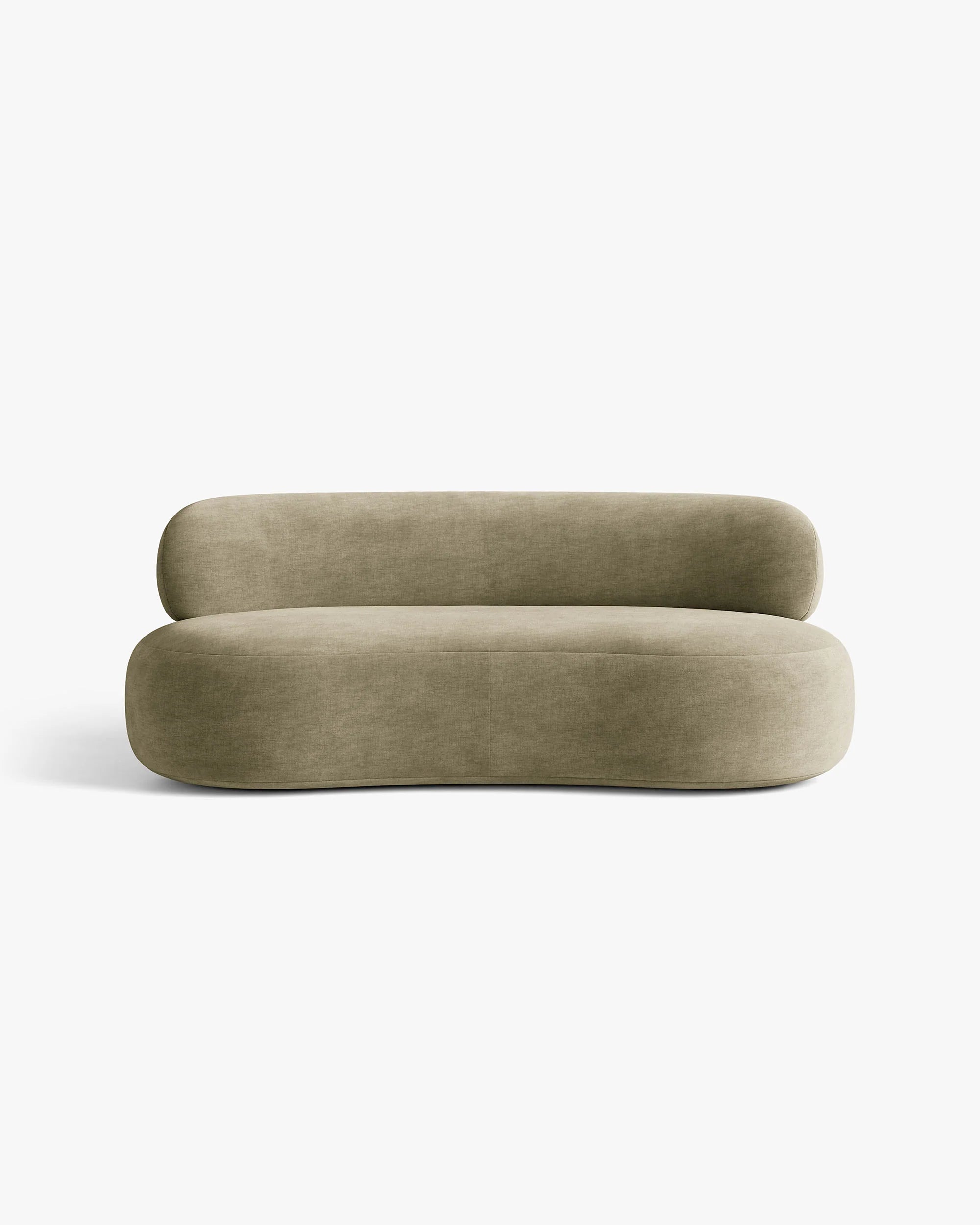 3-Seater Sofa AURA in Light Olive Chenille