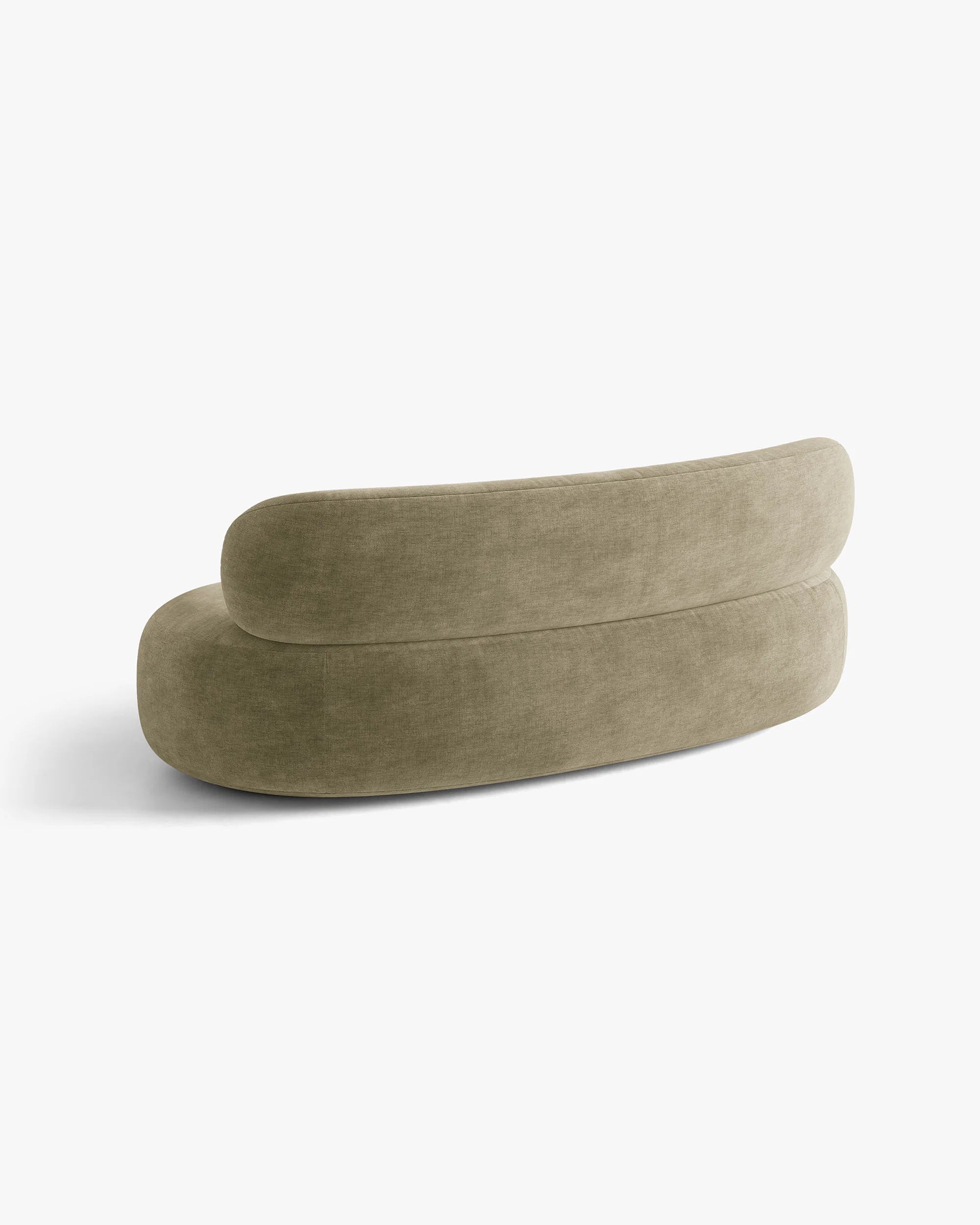 3-Seater Sofa AURA in Light Olive Chenille