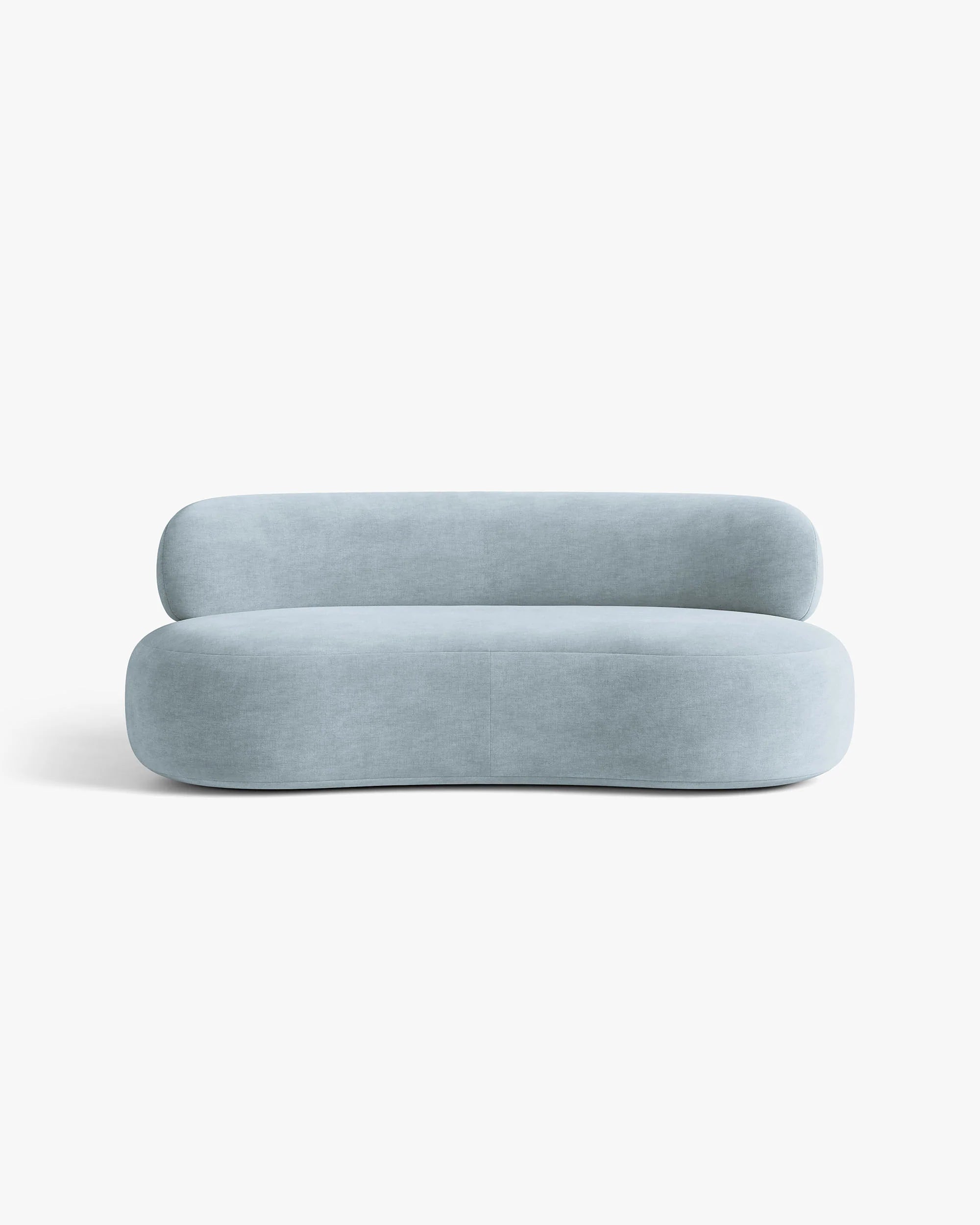AURA 3-Seater Sofa in Pastel Blue Chenille