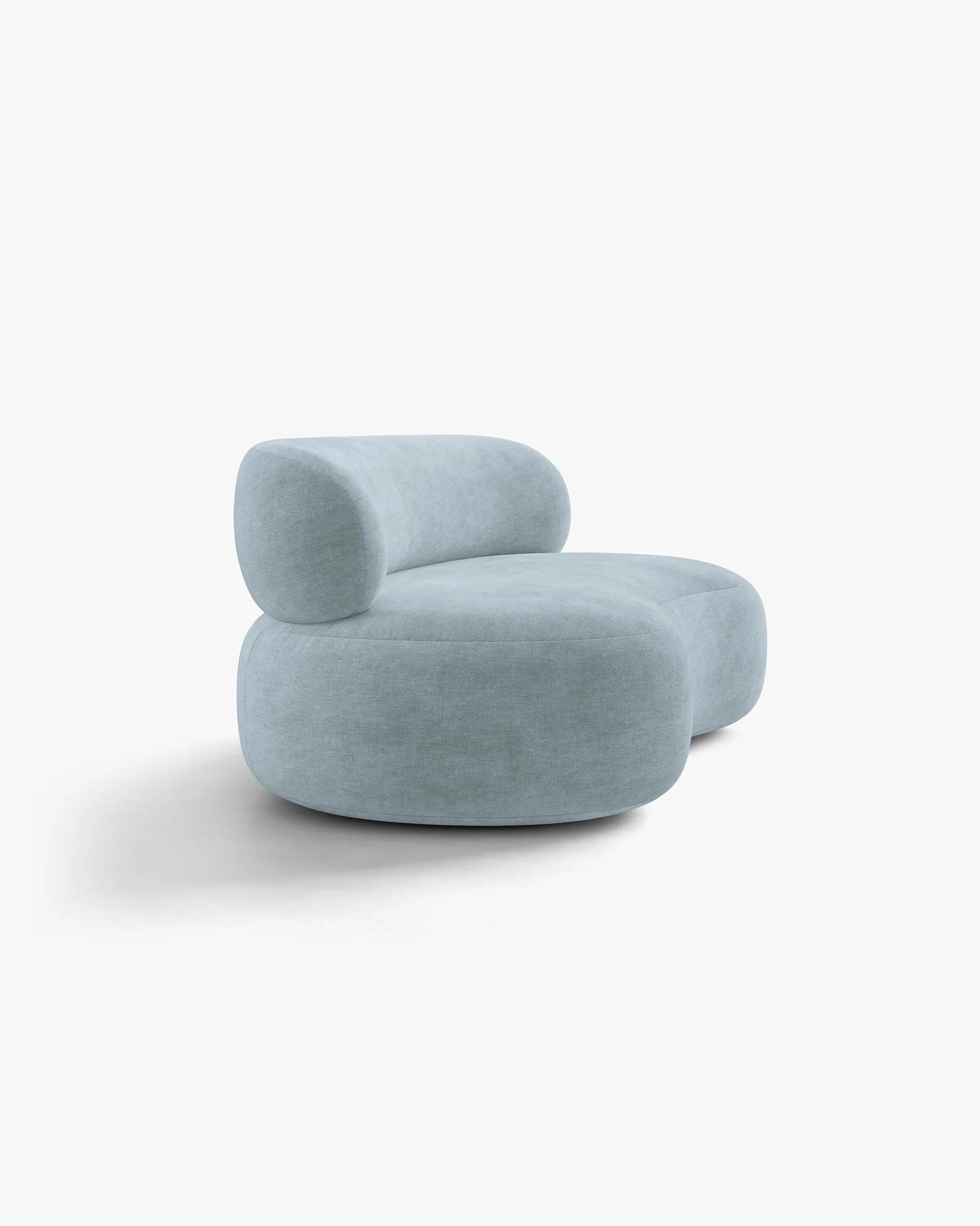 AURA 3-Seater Sofa in Pastel Blue Chenille