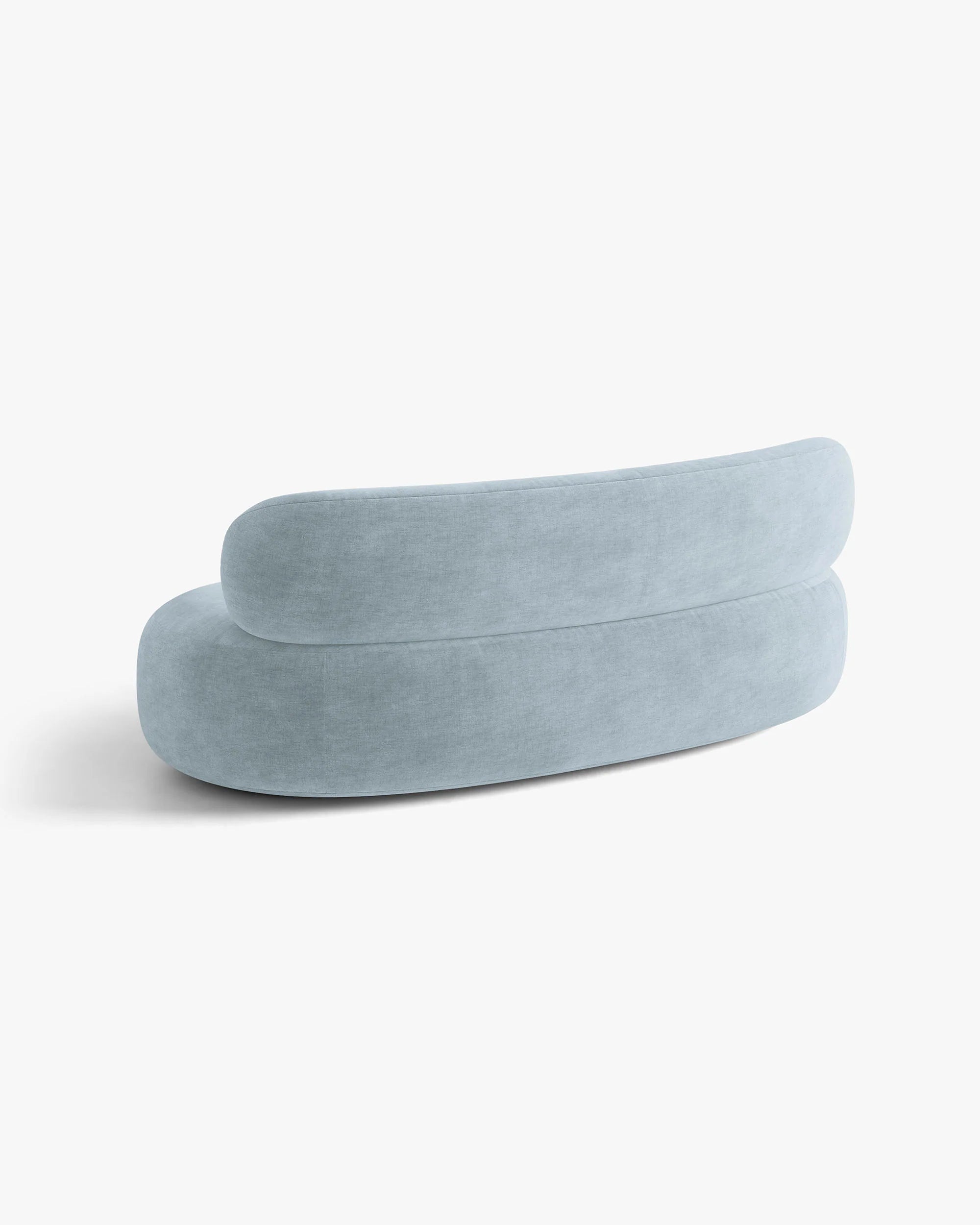 AURA 3-Seater Sofa in Pastel Blue Chenille