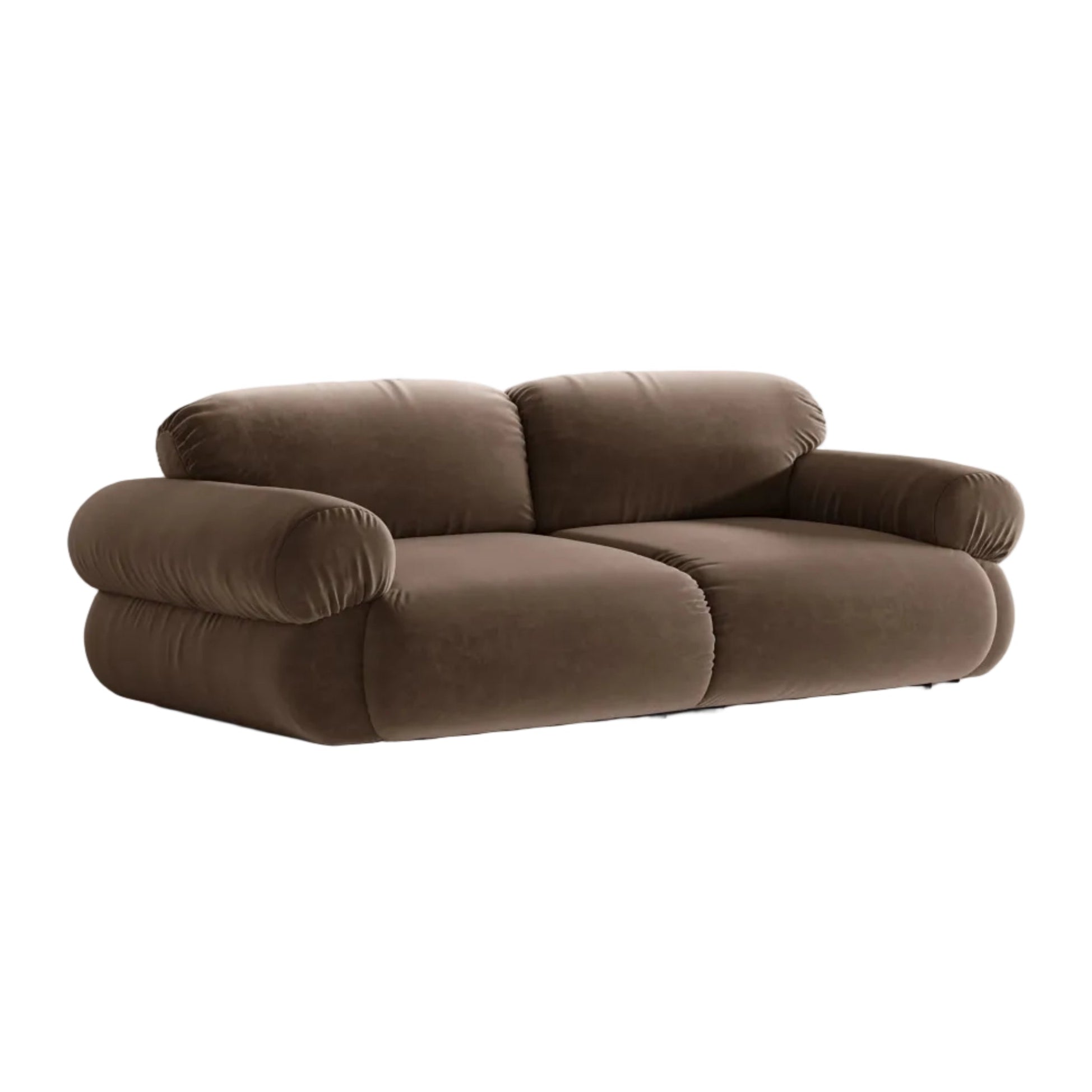 3-Seater Velvet Sofa OPHELIA in Chocolate