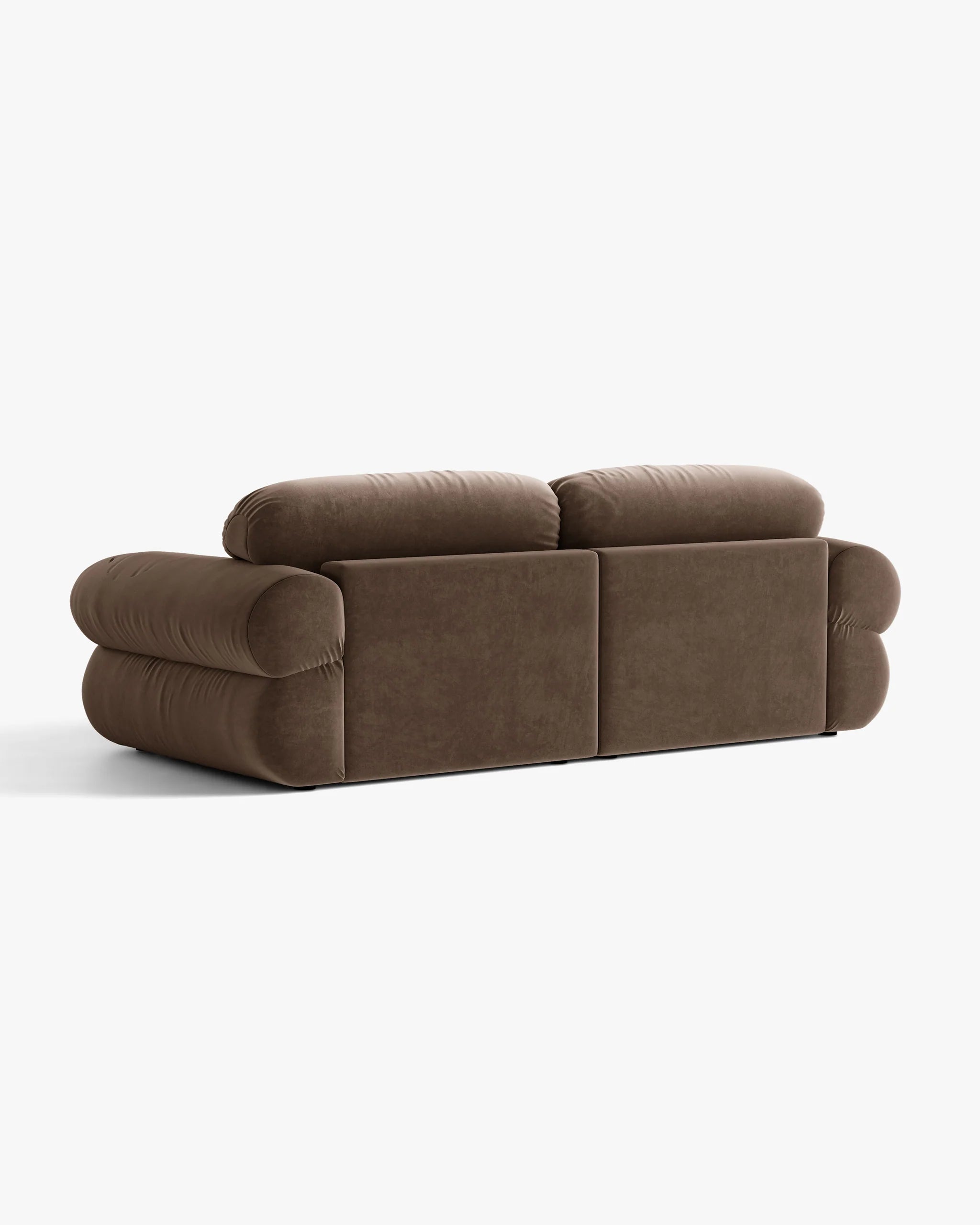 3-Seater Velvet Sofa OPHELIA in Chocolate