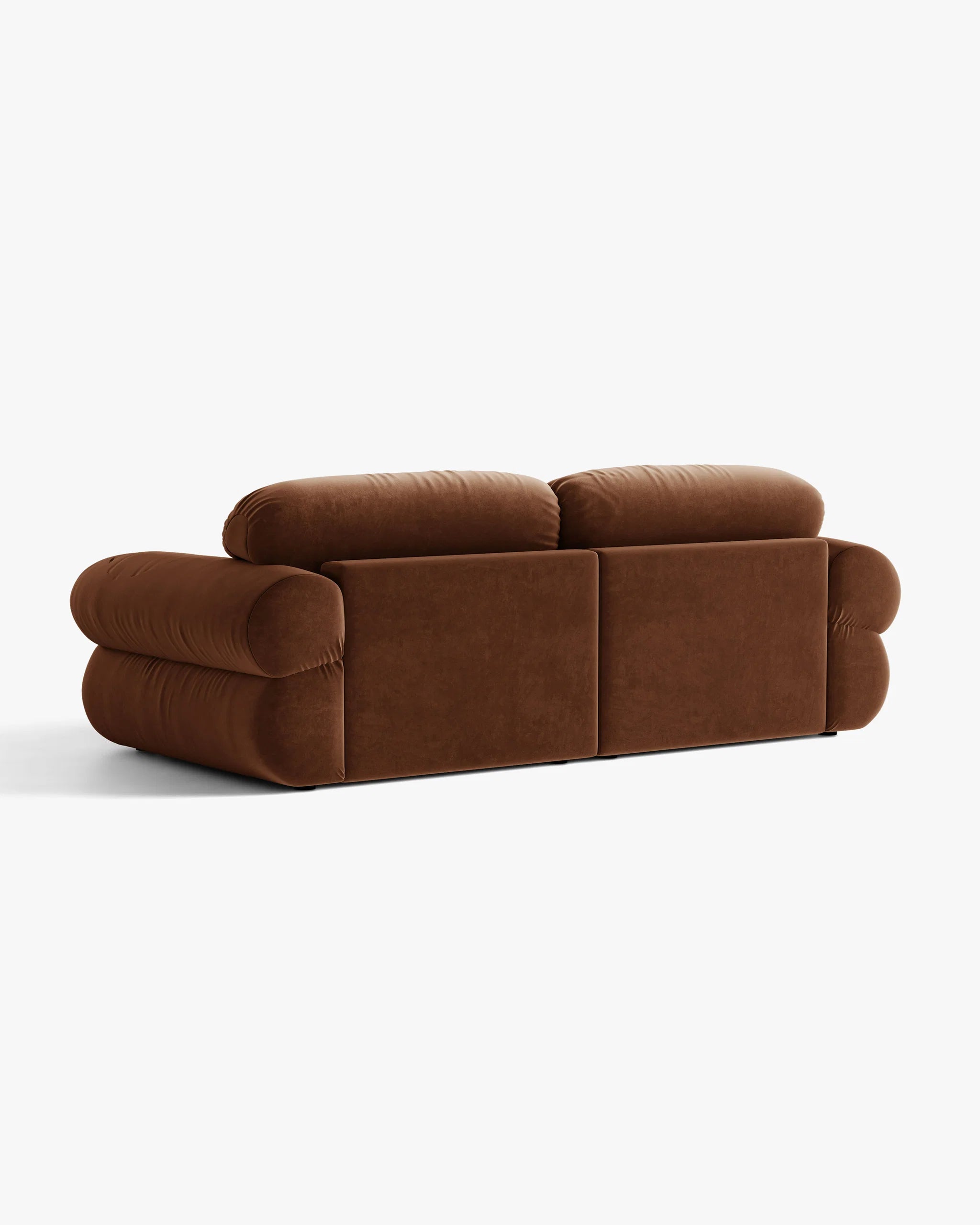 3-Seater Velvet Sofa OPHELIA in Brown