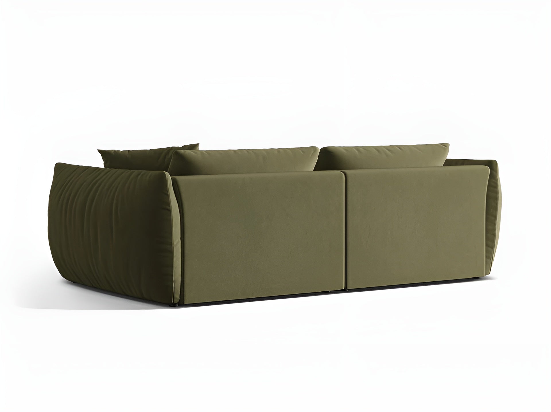 CHRIS Light Green Velvet Sofa for 4 People