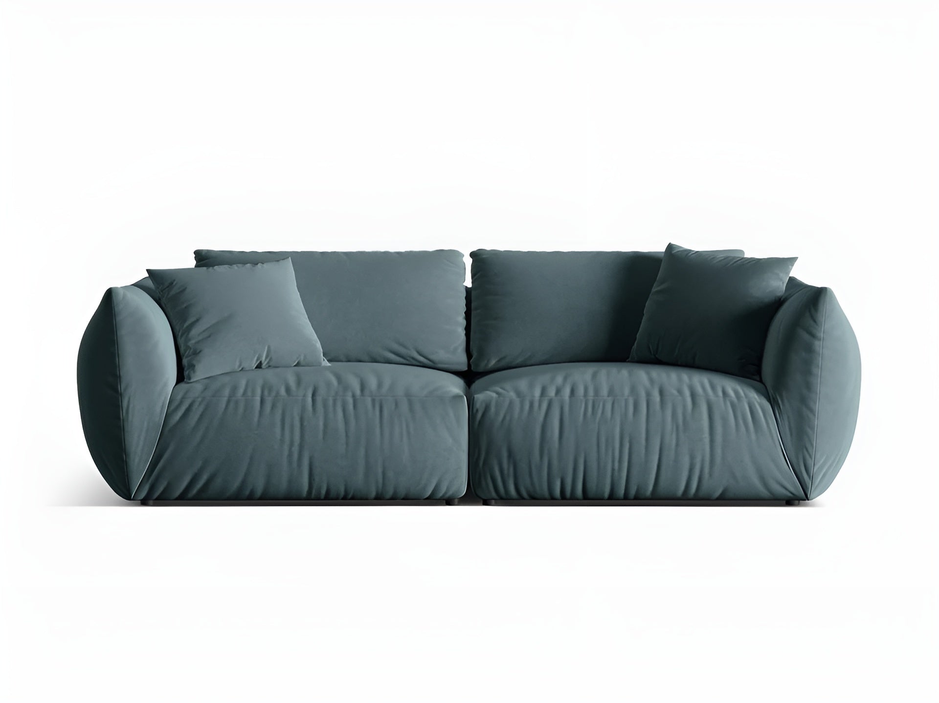 Velvet sofa for 4 people CHRIS light blue