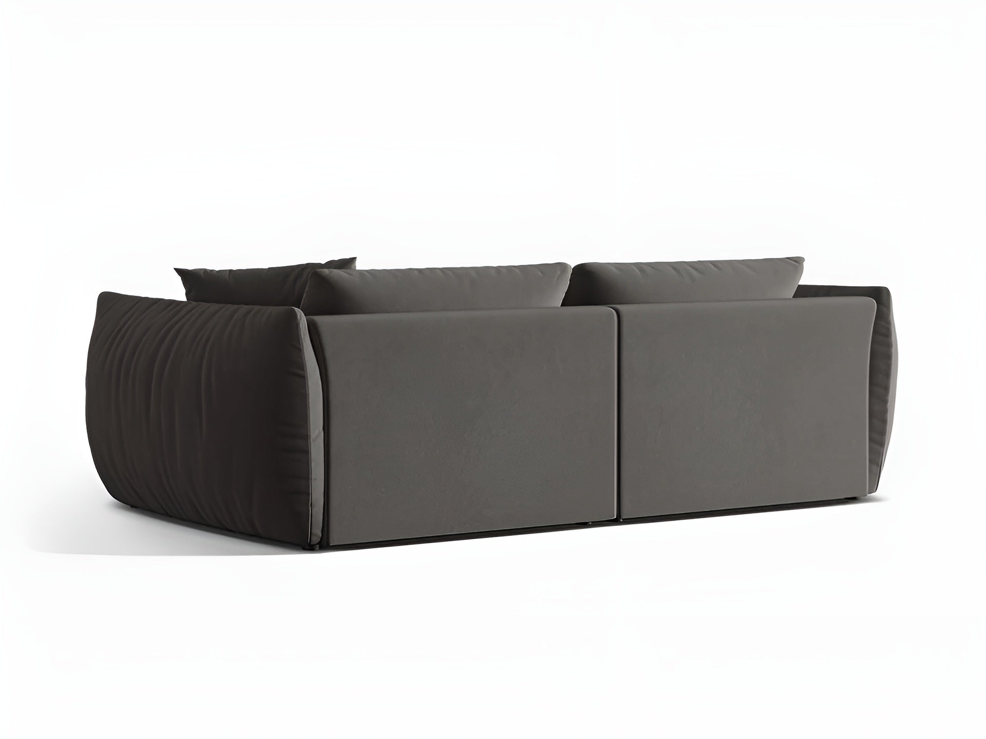 Sofa aus Samt für 4 Personen CHRIS dunkelgrau