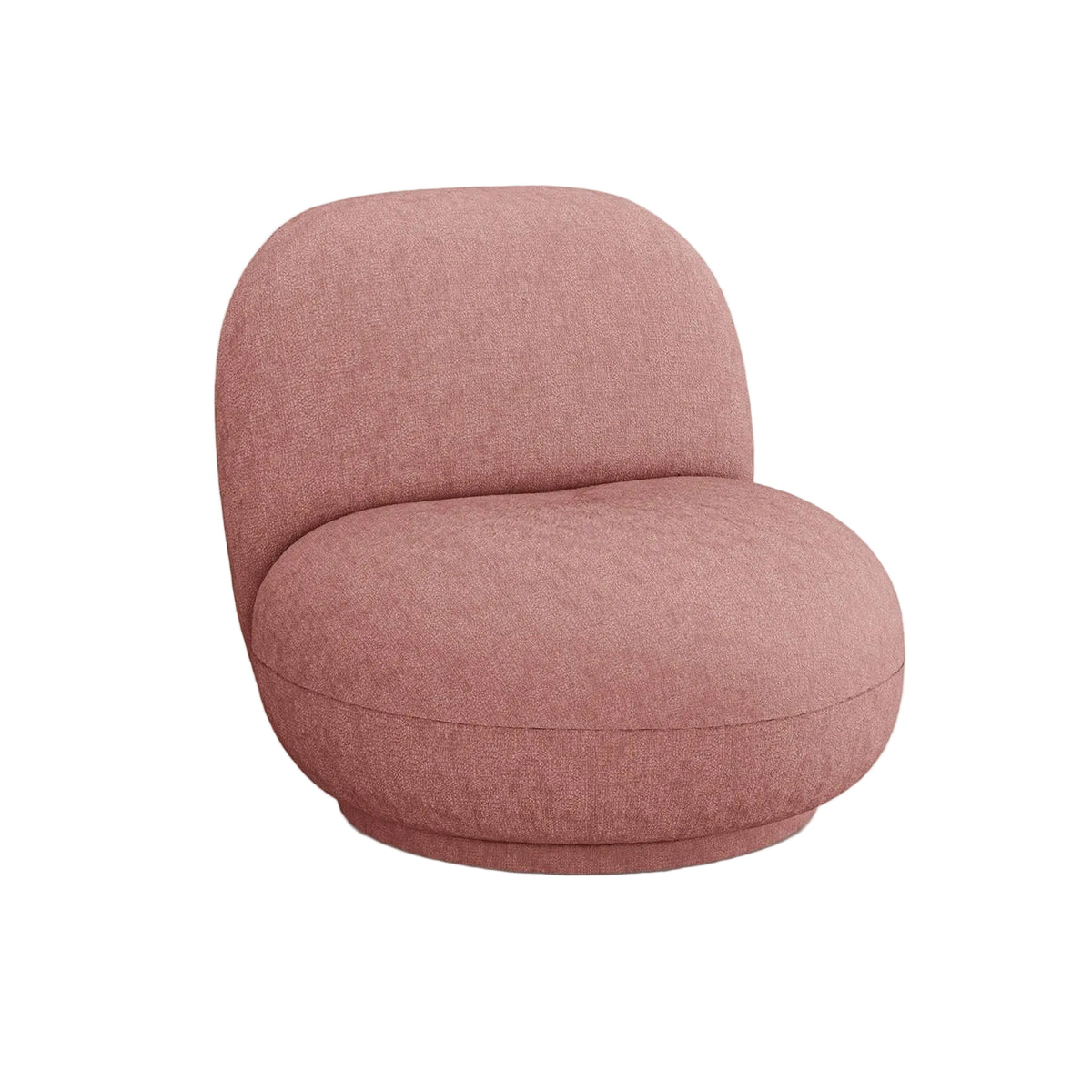 Chuck Pink Chenille Swivel Armchair