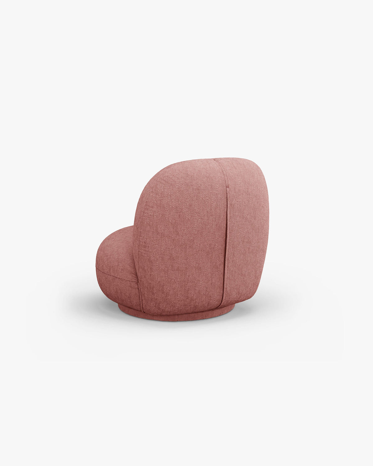 Chuck Pink Chenille Swivel Armchair