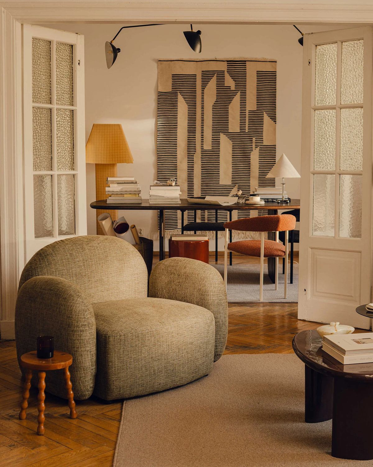 Wool rug TERRA dark beige
