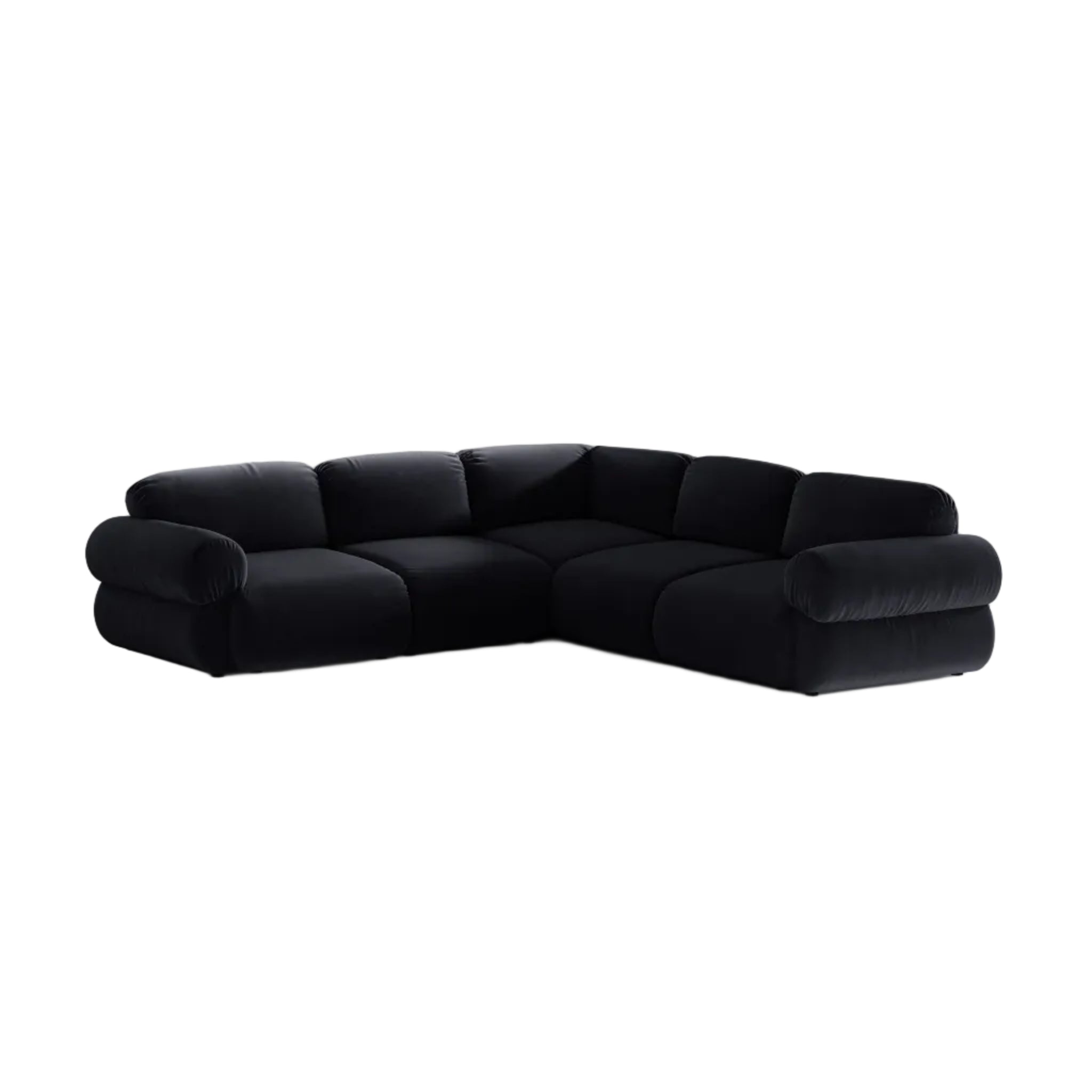 Symmetrical Velvet Corner Sofa OPHELIA in Royal Blue