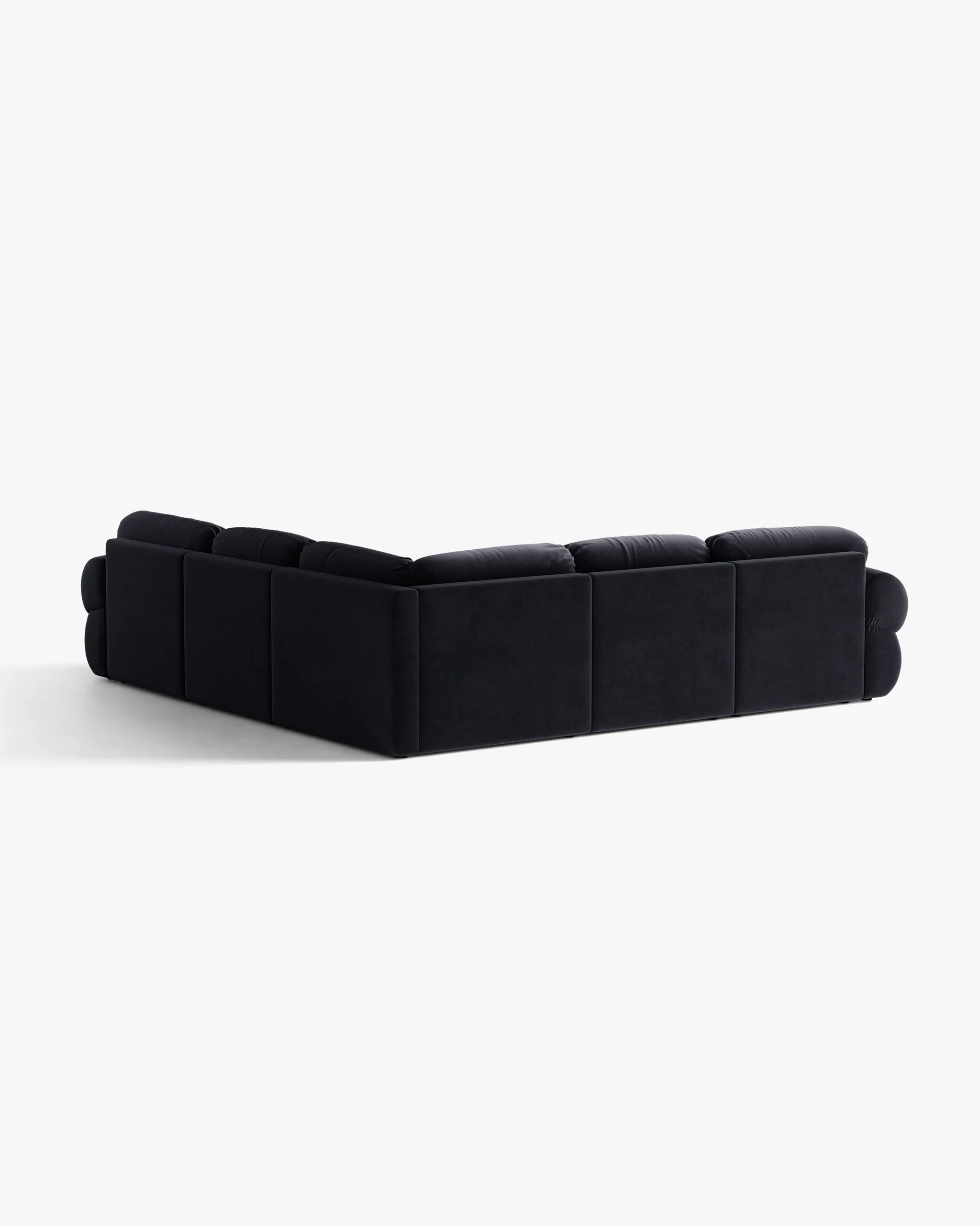 Symmetrical Velvet Corner Sofa OPHELIA in Royal Blue