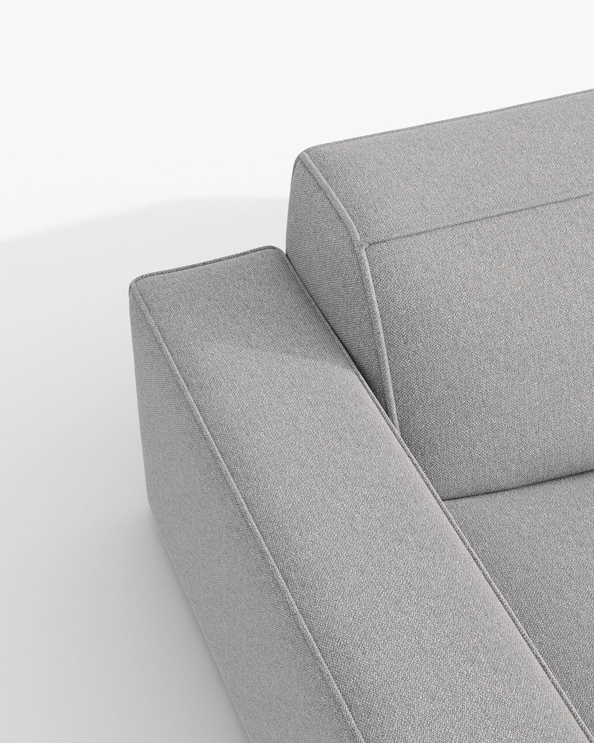 Left-handed corner of 5-person jodie light gray
