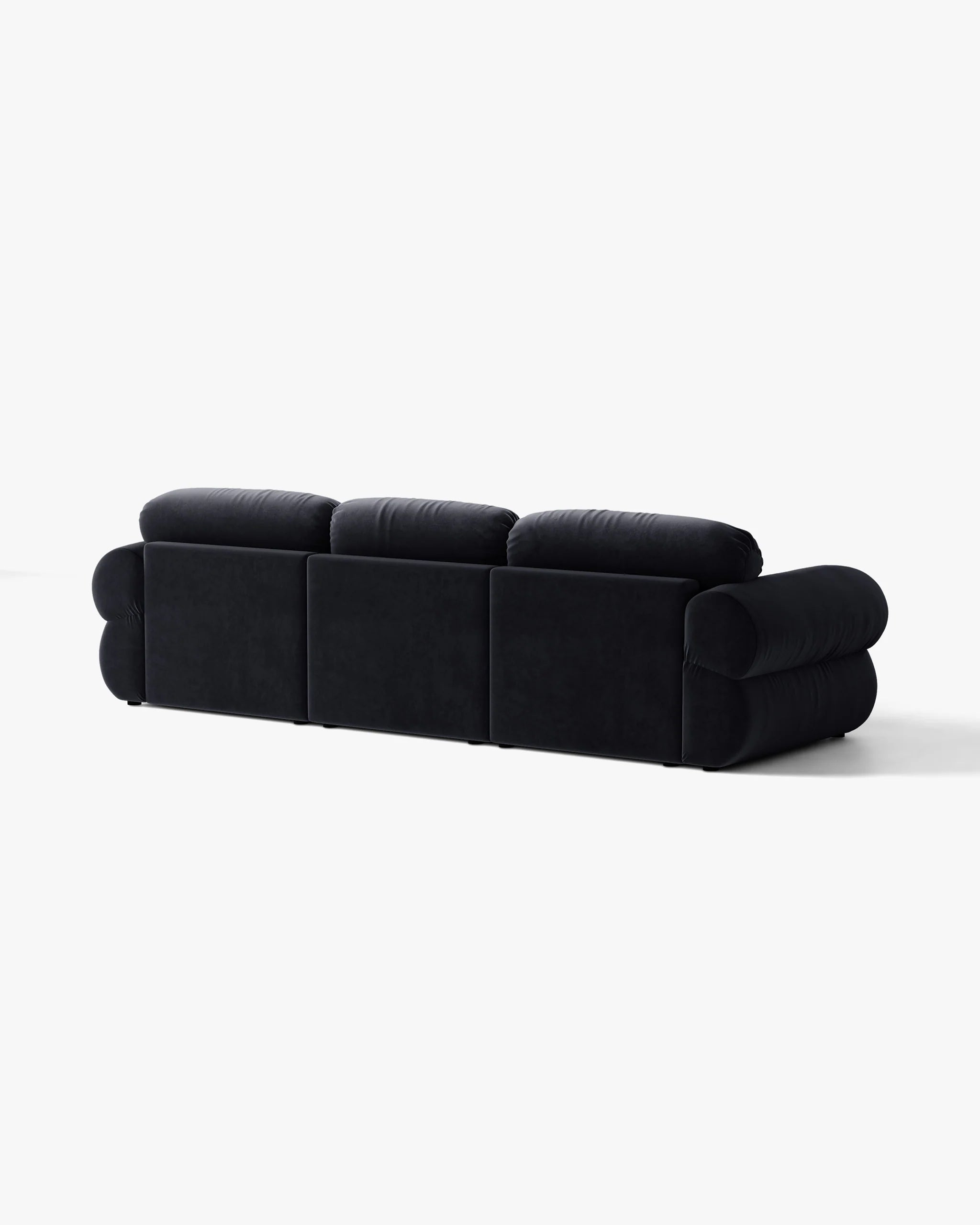 3-Seater Velvet Left-Arm Sofa OPHELIA in Royal Blue