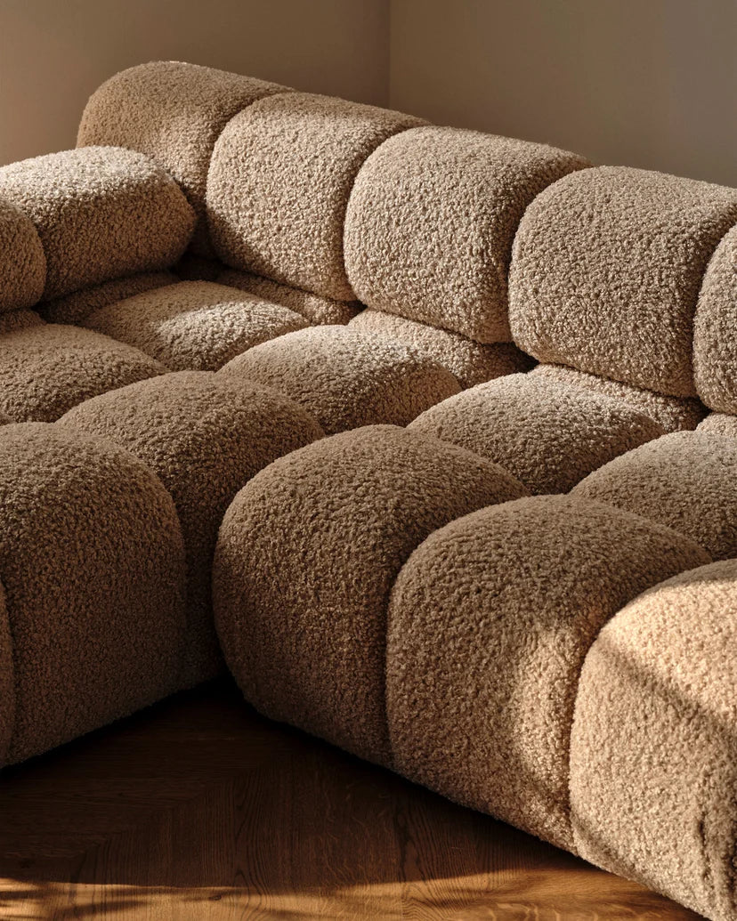 BELLIS Sand Boucle 3-Seater Modular Sofa
