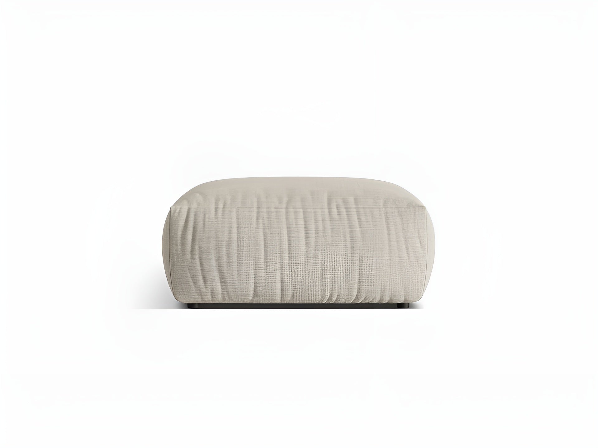 CHRIS Cream Chenille Pouf