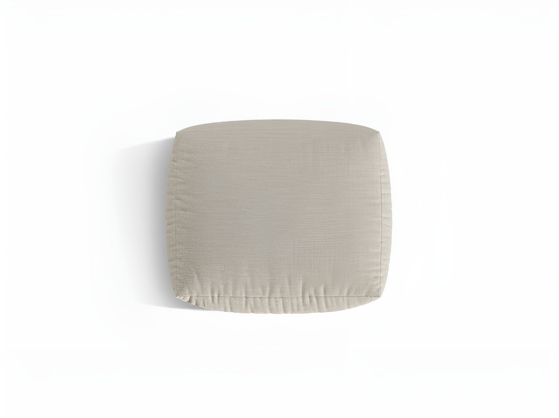 CHRIS Cream Chenille Pouf