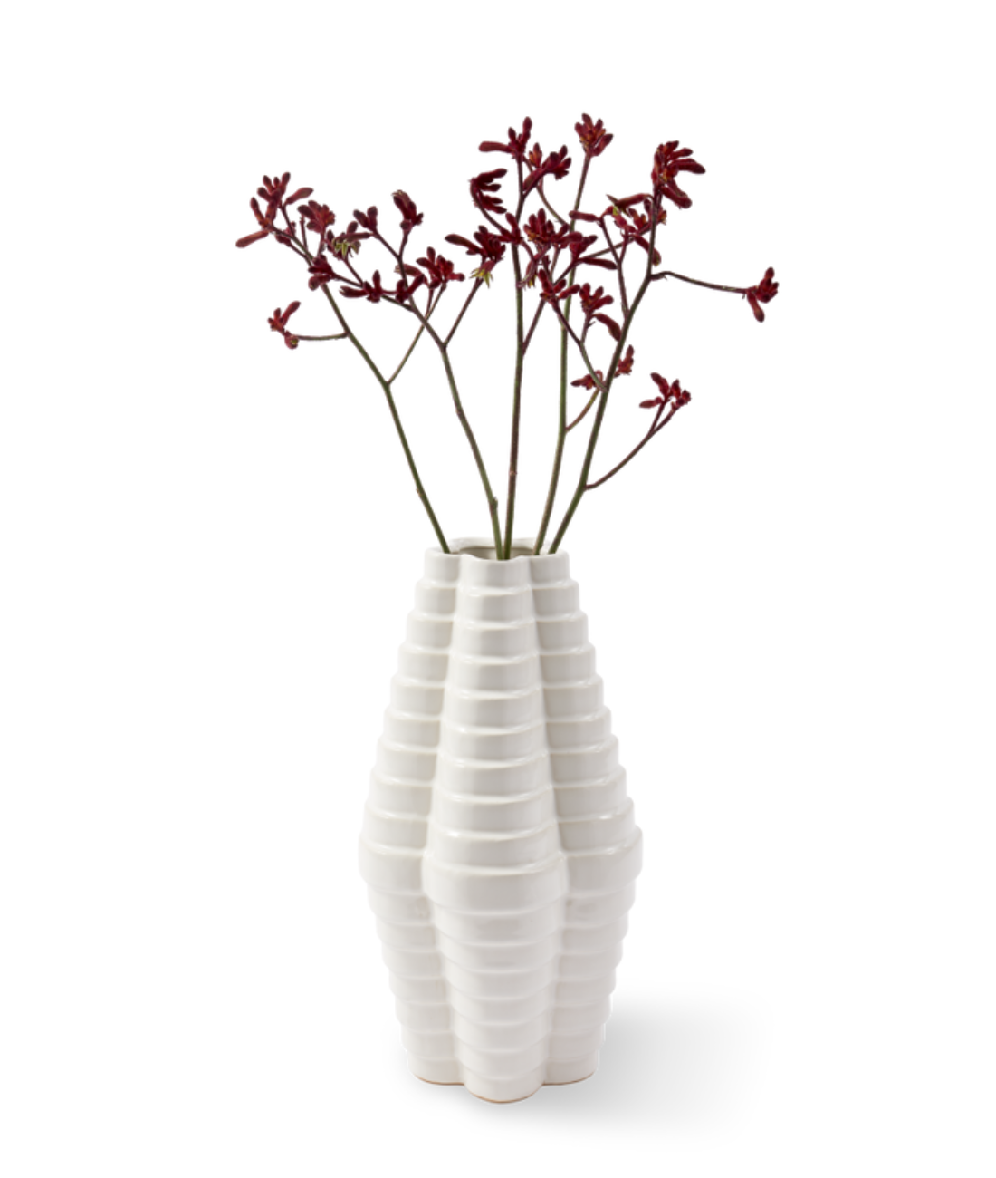 MILLE-FEUILLE white vase