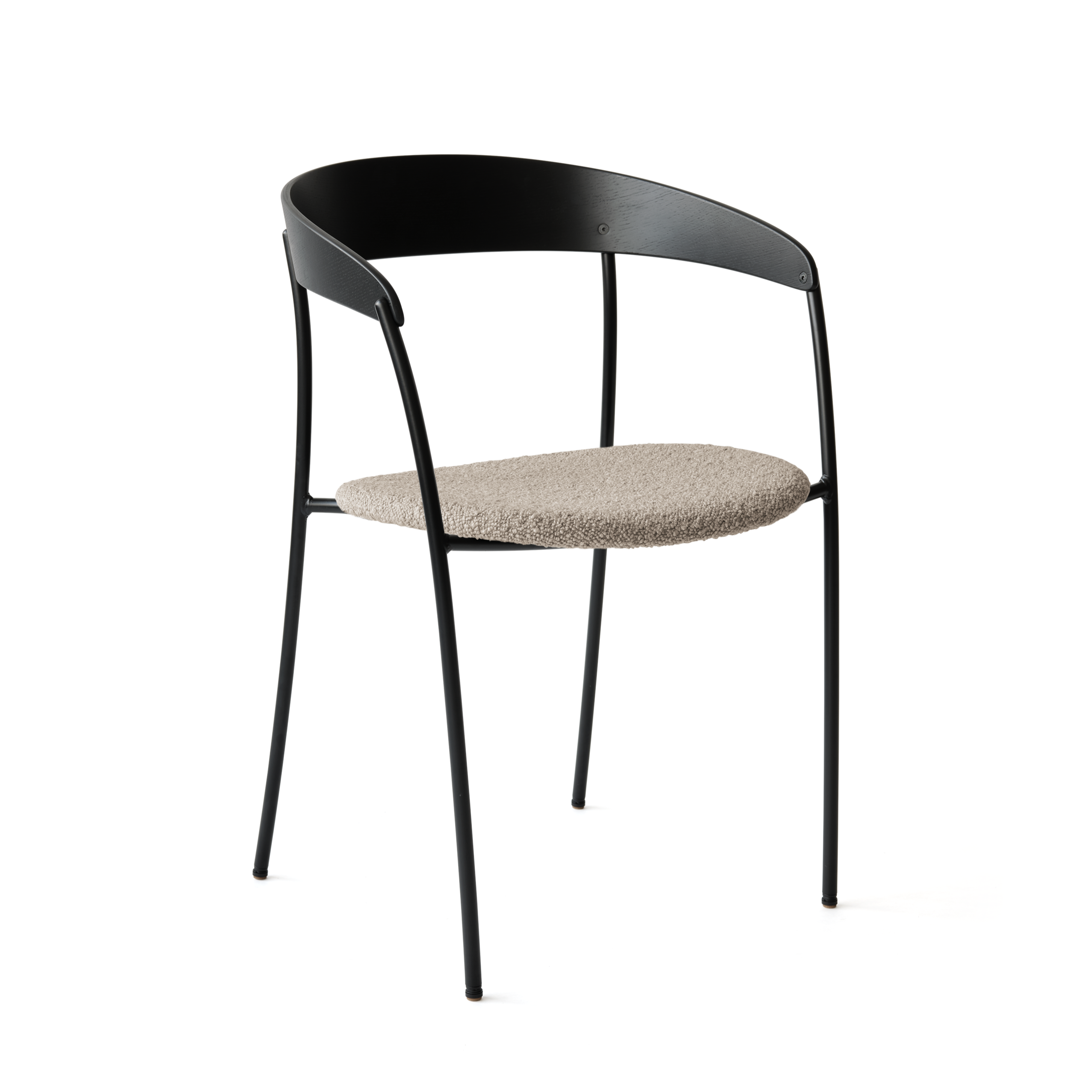 Chair with armrests Missing Upholstered with black ash veneer