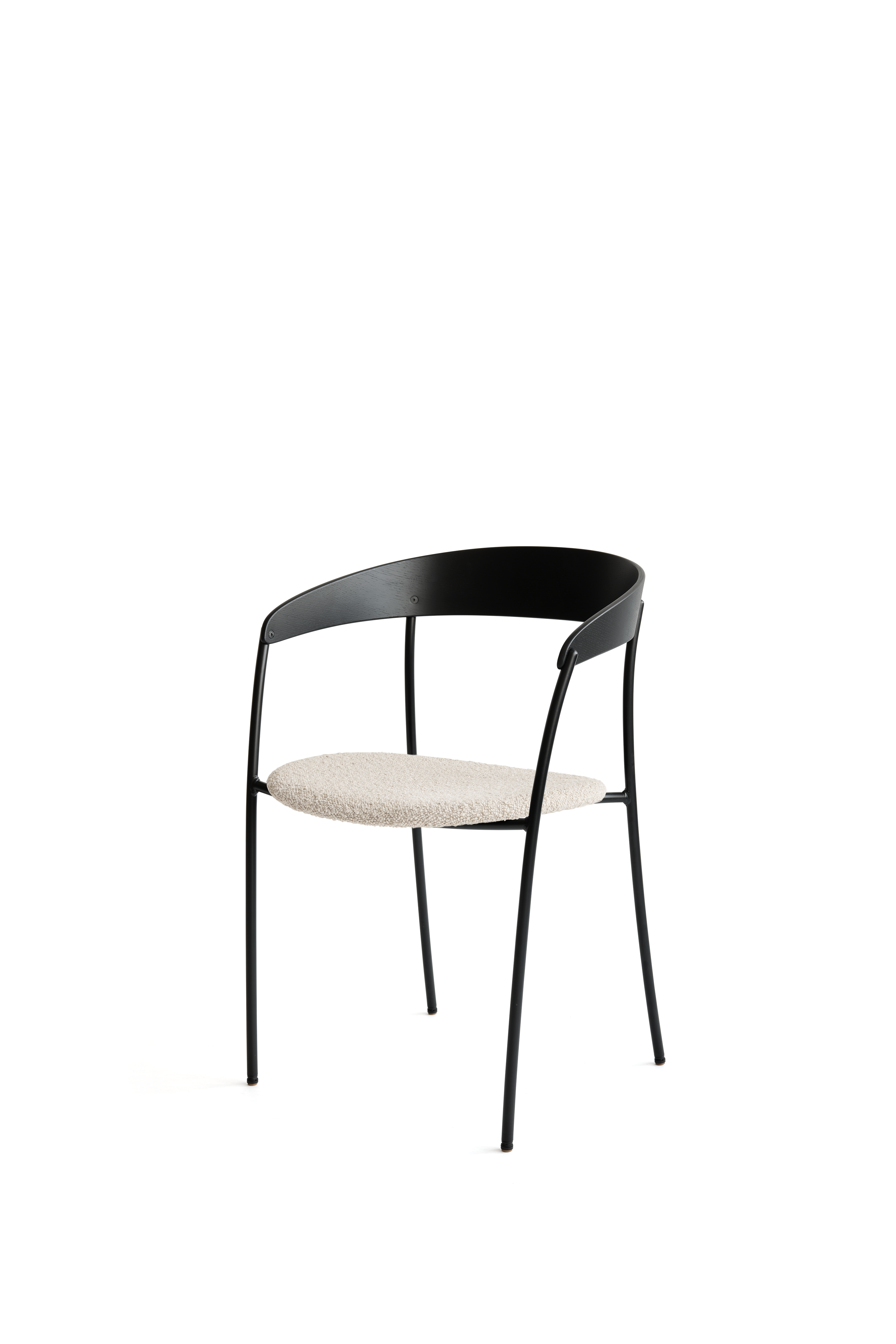 Chair with armrests Missing Upholstered with black ash veneer