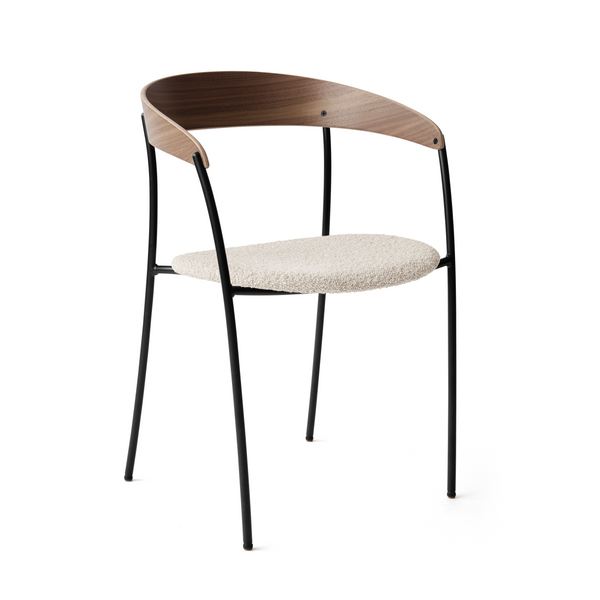 Chair with armrests Missing Upholstered with nut veneer