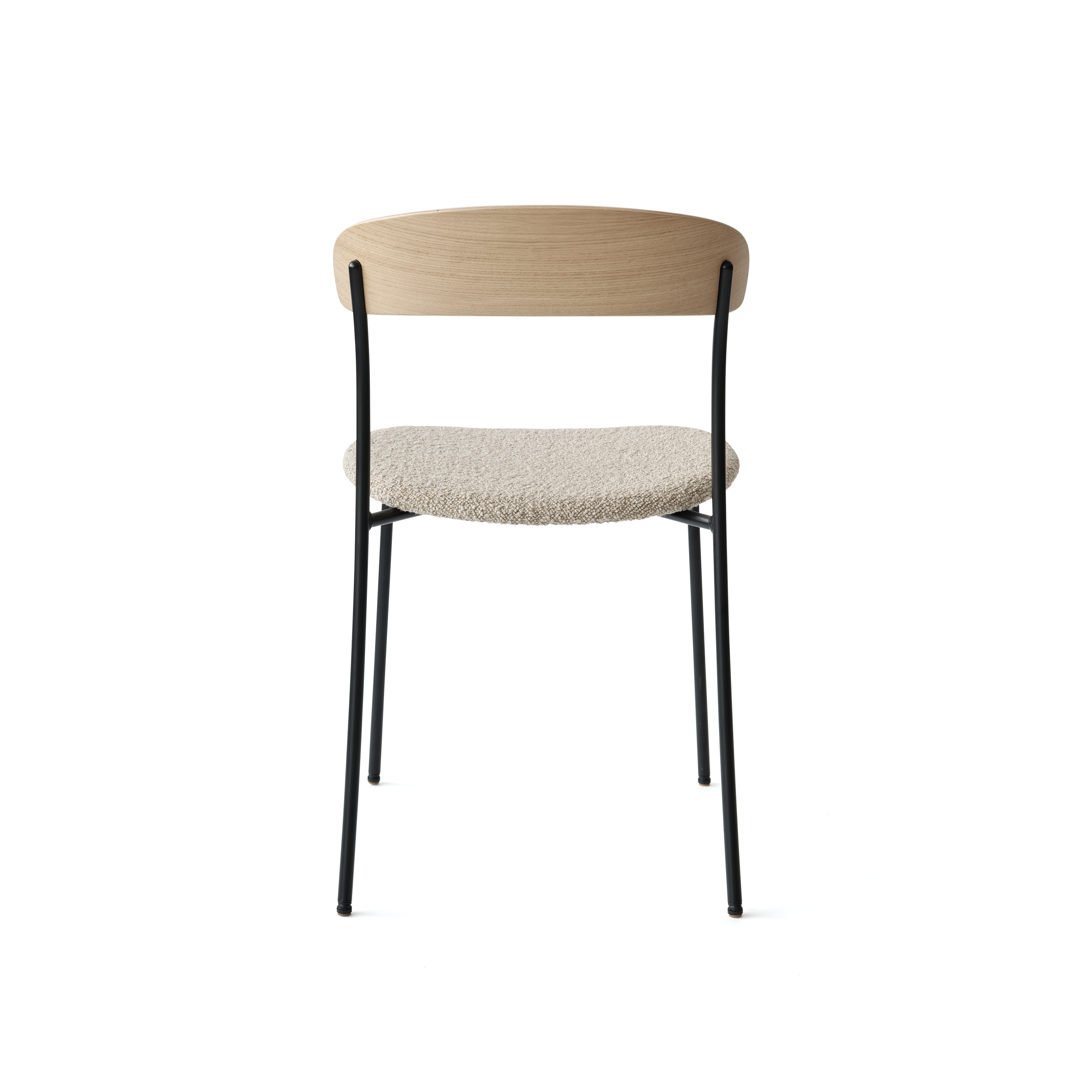 Missing chair upholstered with oak veneer