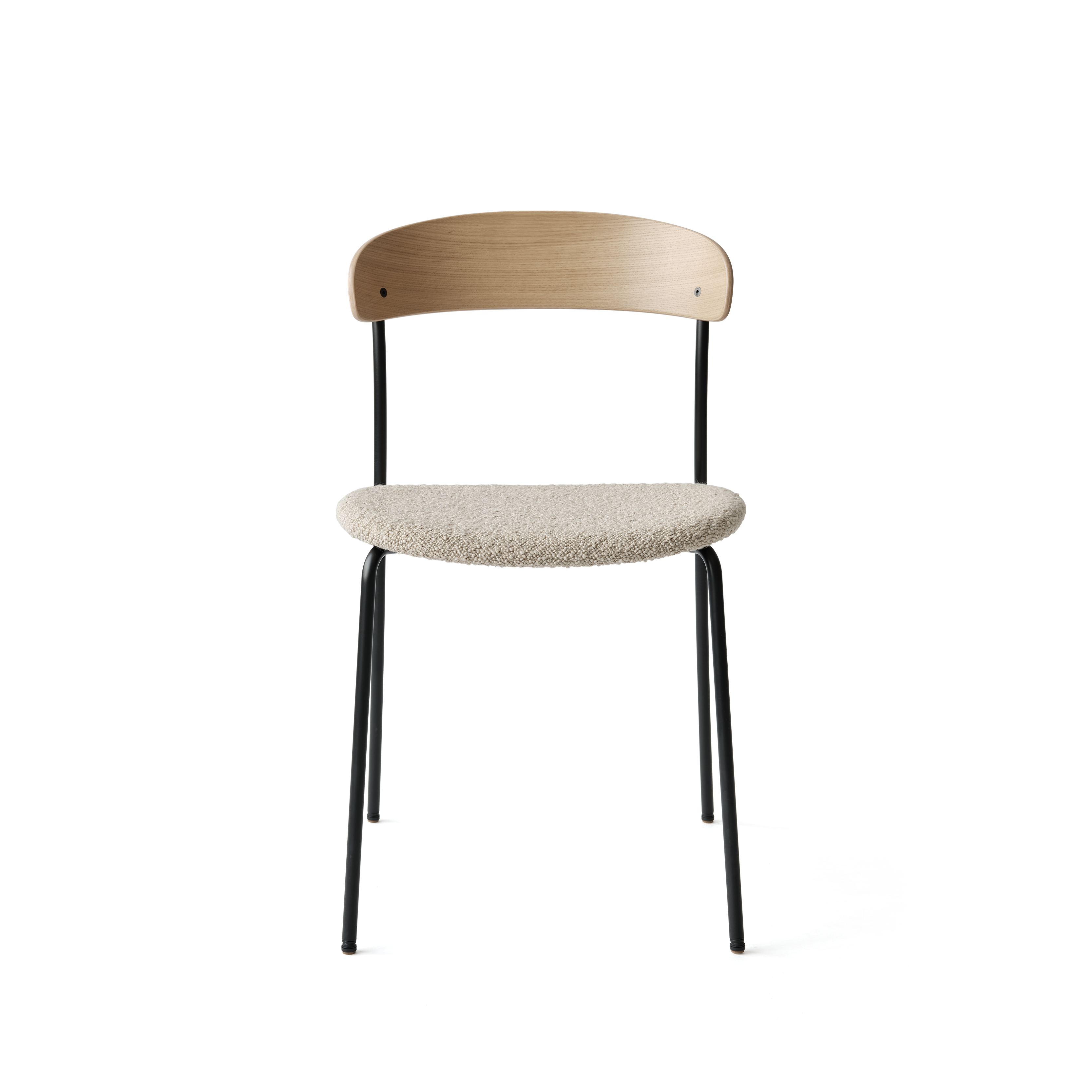 Missing chair upholstered with oak veneer