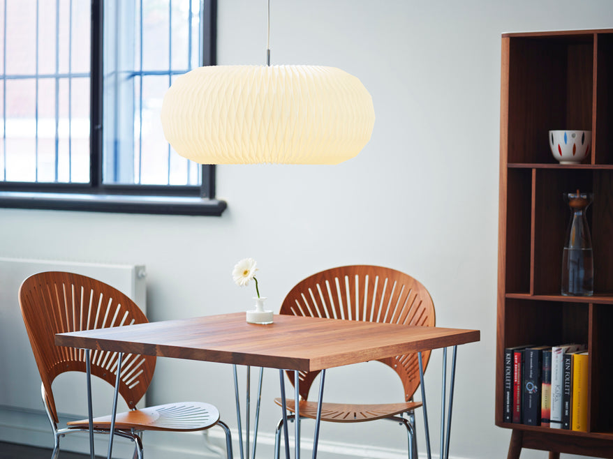 Hanging Lamp MODEL 195 DONUT white with silver