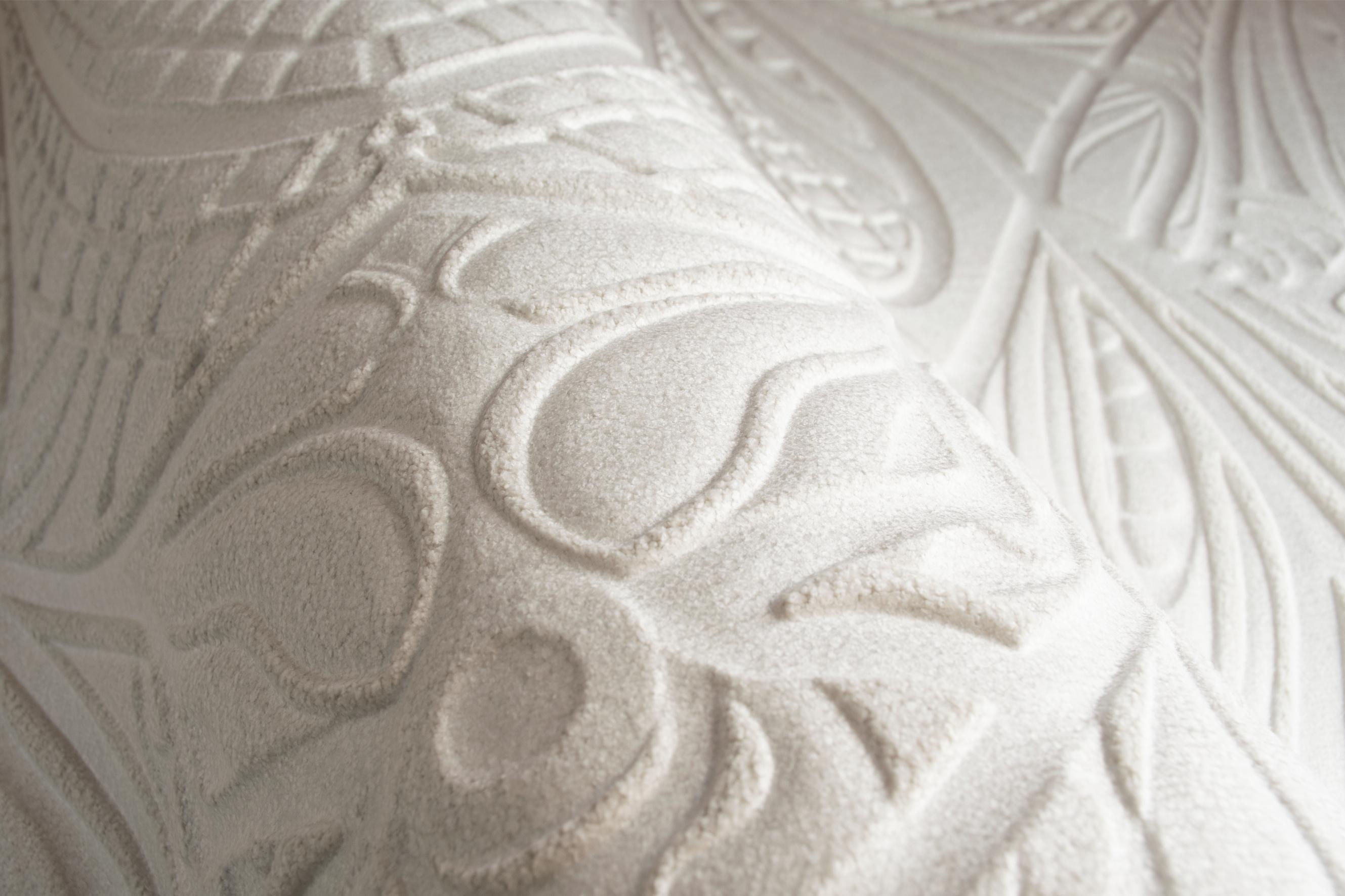 3D Boucle Textile Wallpaper LACY LONGLEGS Dark Beige