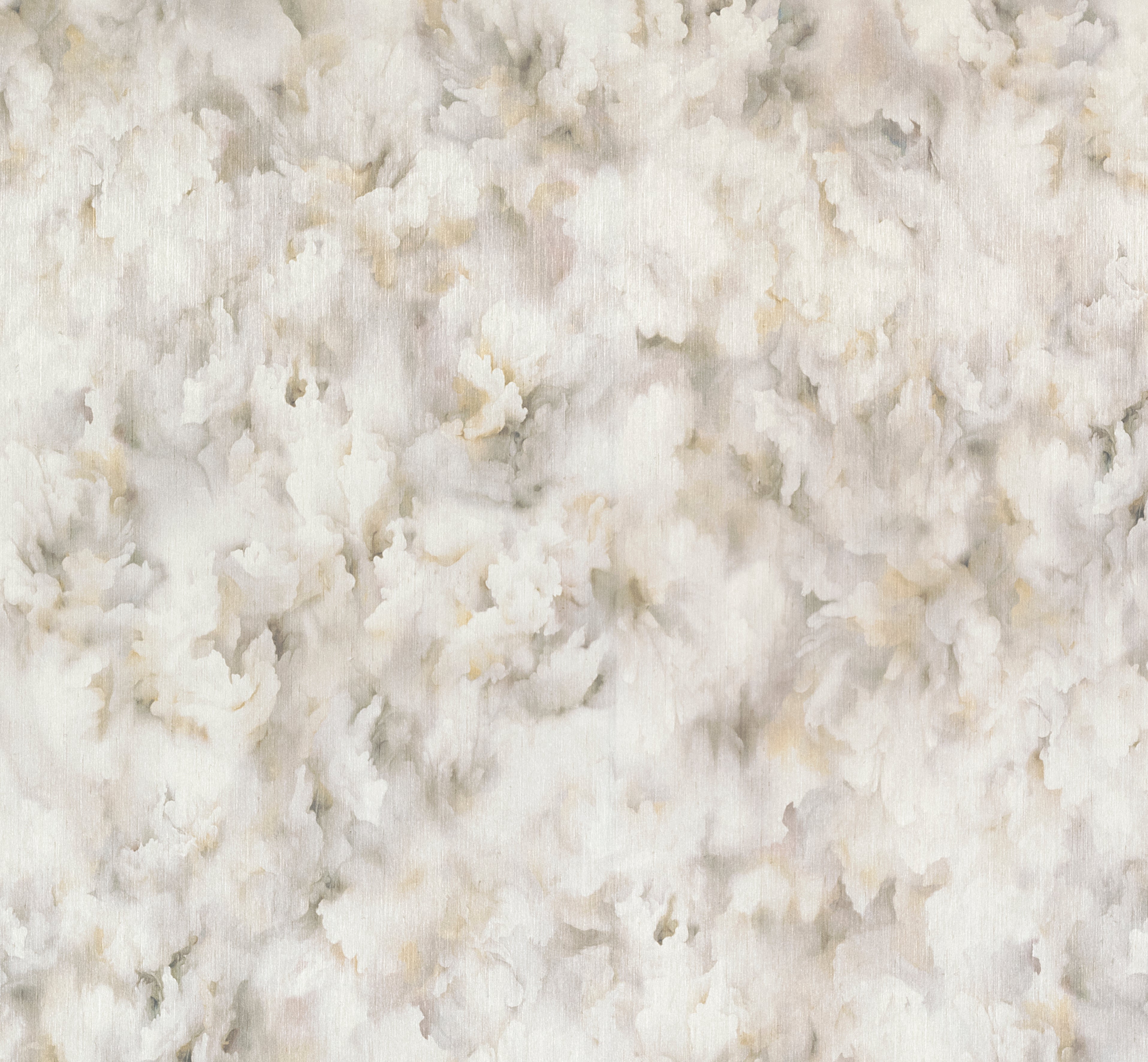 Seidenstofftapete mit Blumenblattmotiv SILK BOMBIS beige mit Weiß