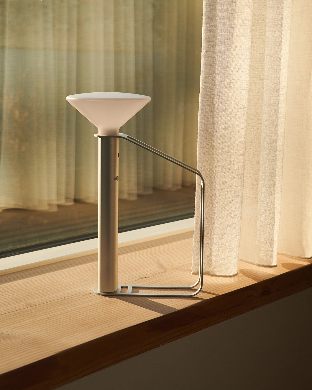 Portable outdoor lamp PITON silver