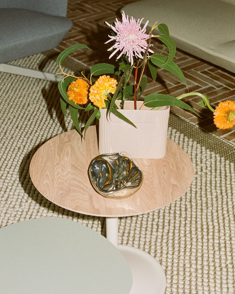 Ceramic Vase RIDGE Broken White
