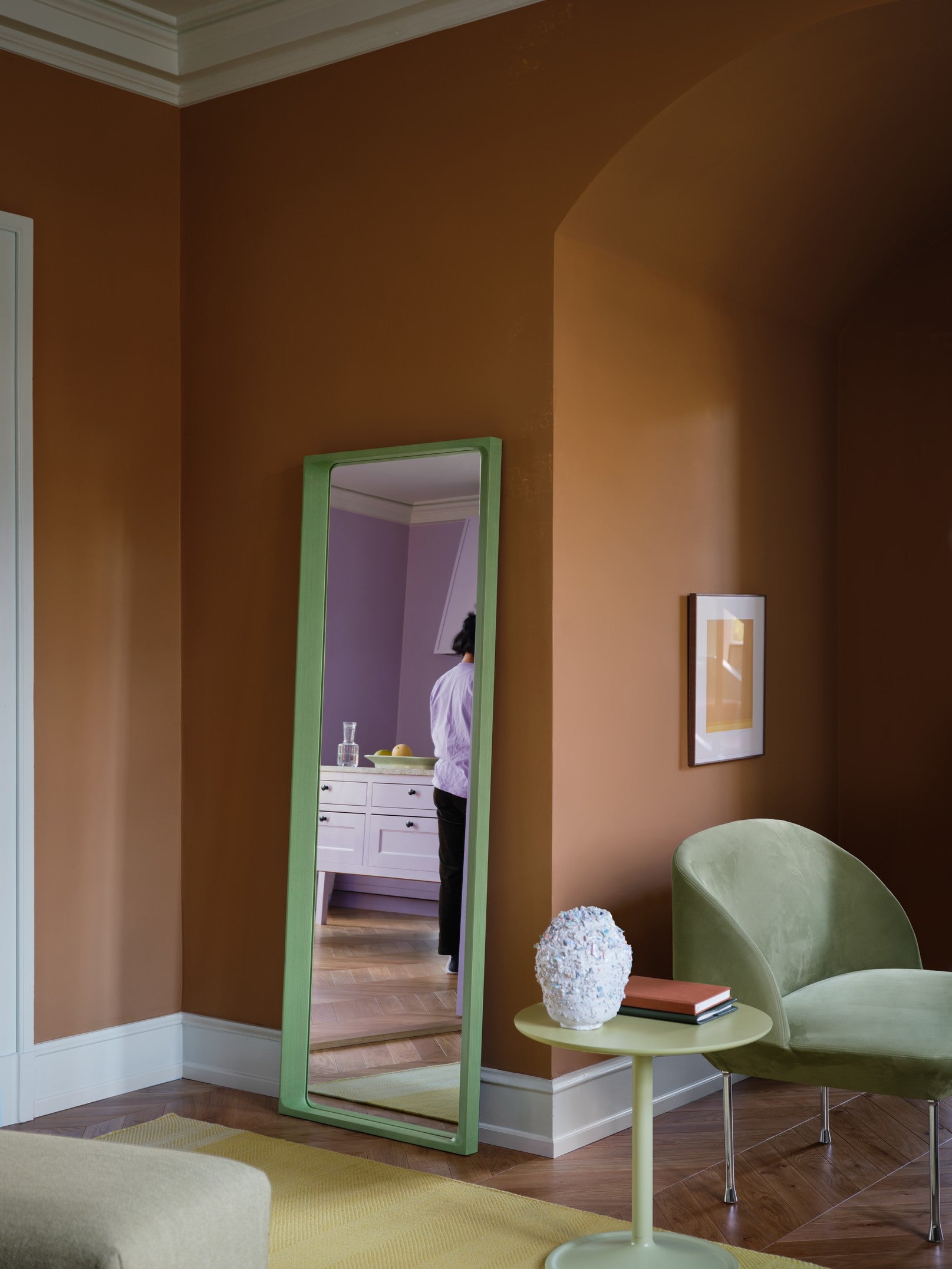 SOFT Side Table in Beige-Green