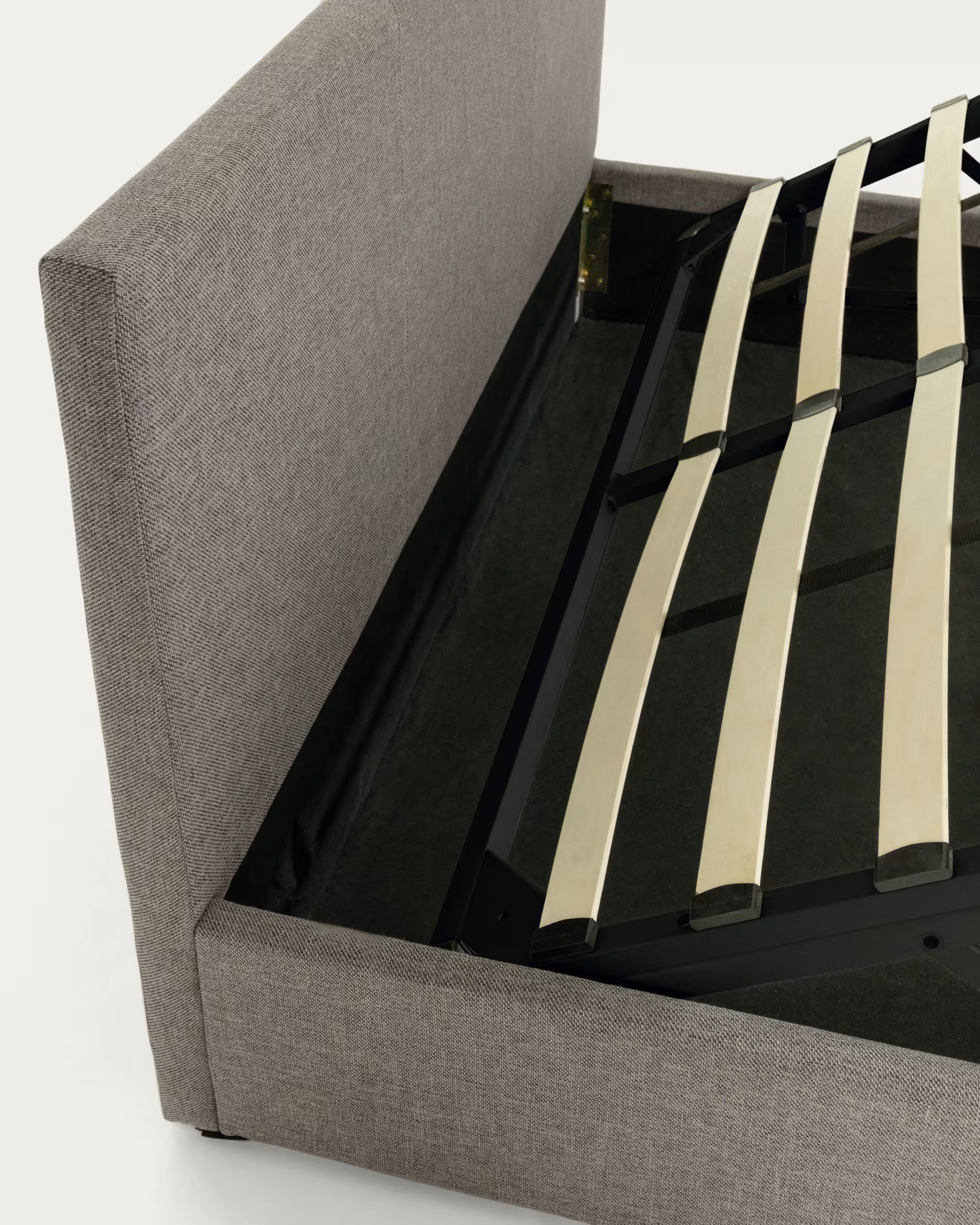 NAHIRI gray bed with storage