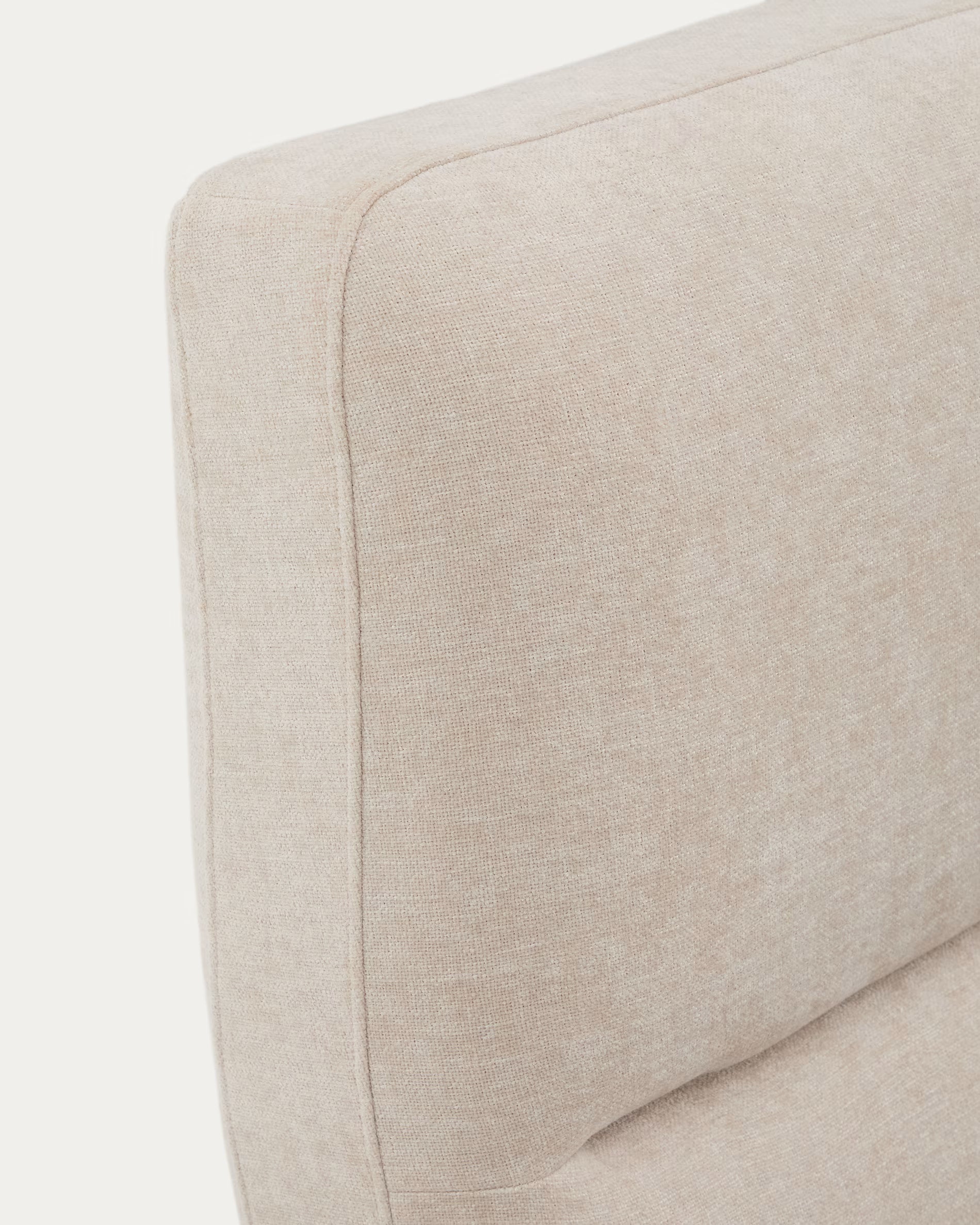 Bed with bedding storage DAFRA beige chenille