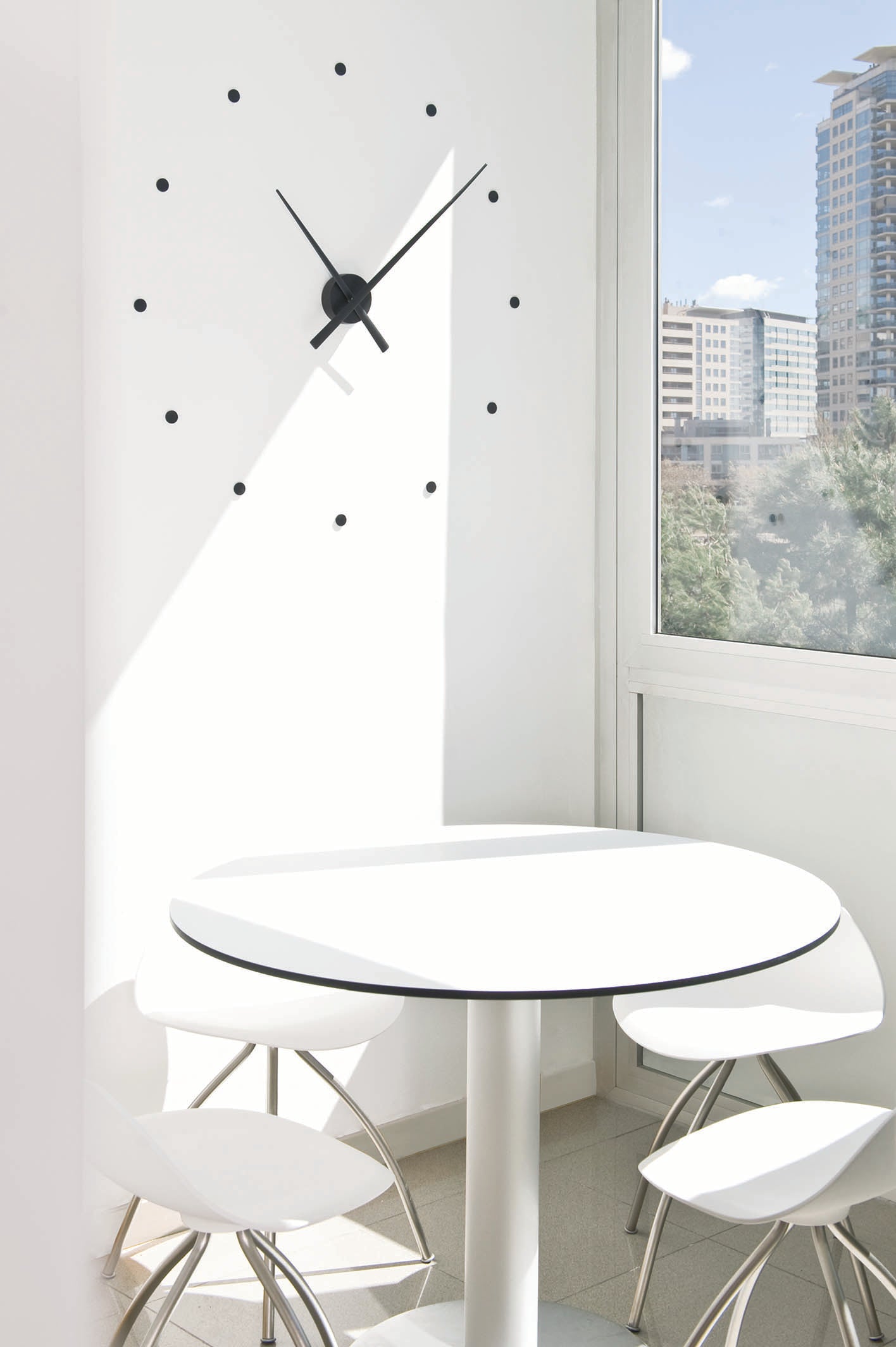 Black wall clock OJ